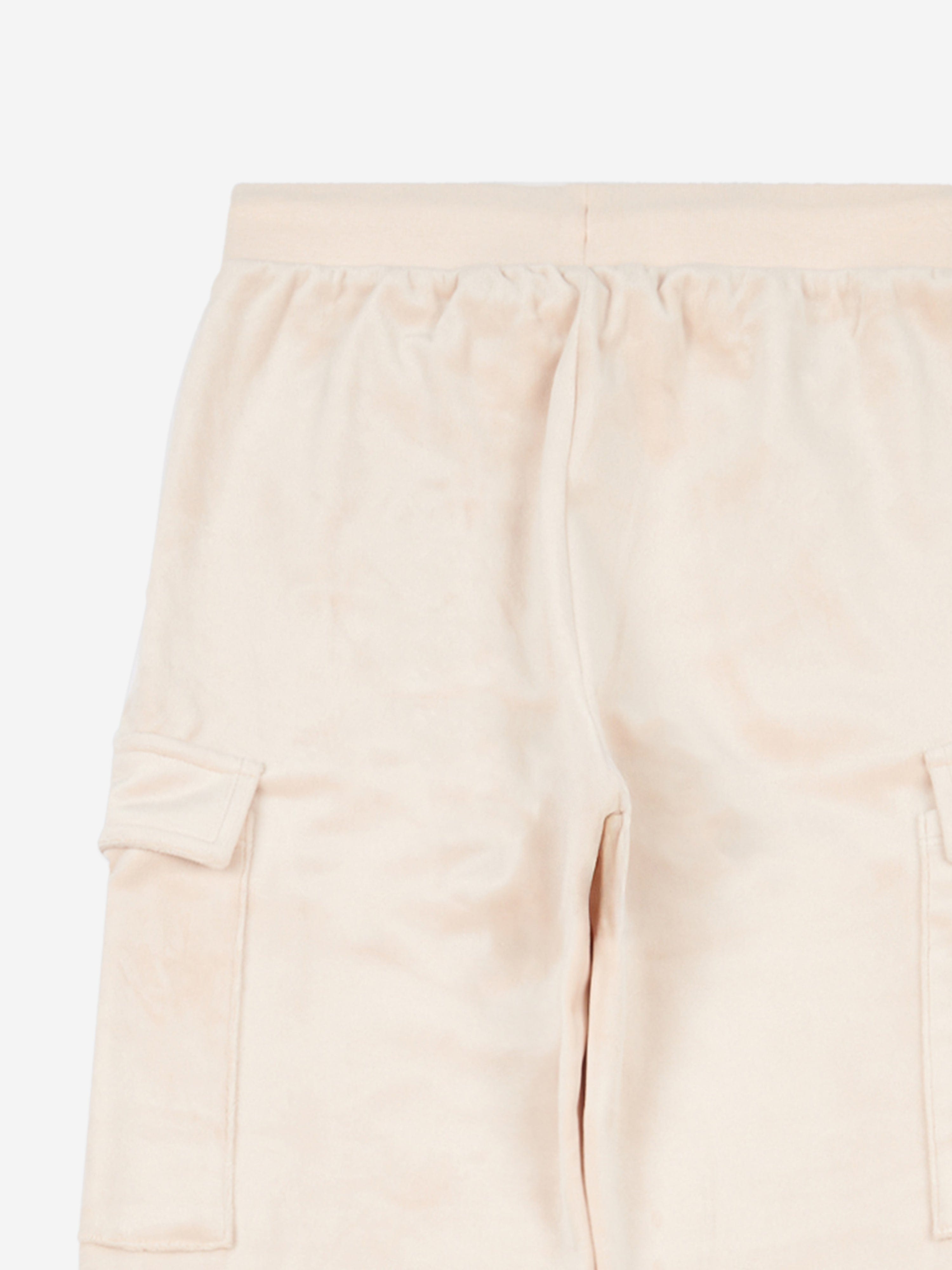 Juicy Couture Girls Cargo Cuffed Joggers in Beige