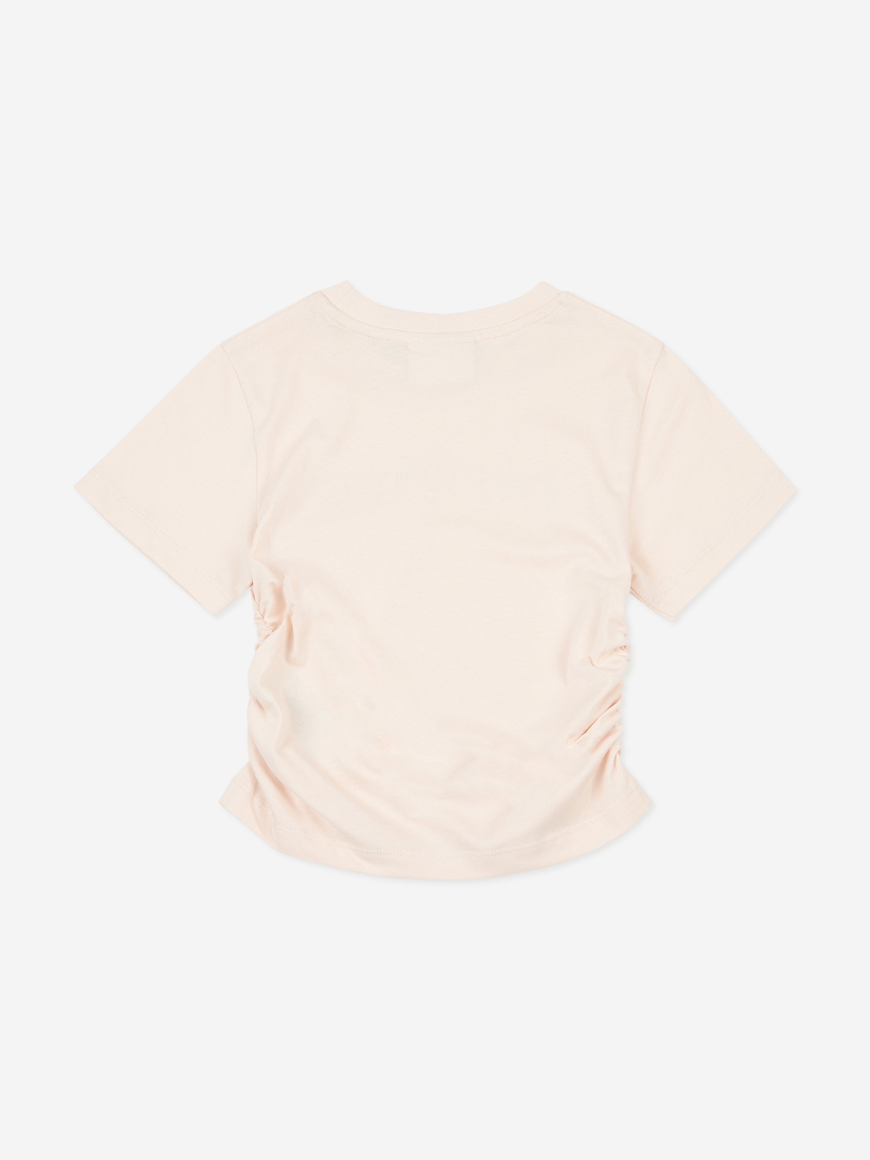 Juicy Couture Girls Diamante Logo T-Shirt in Beige
