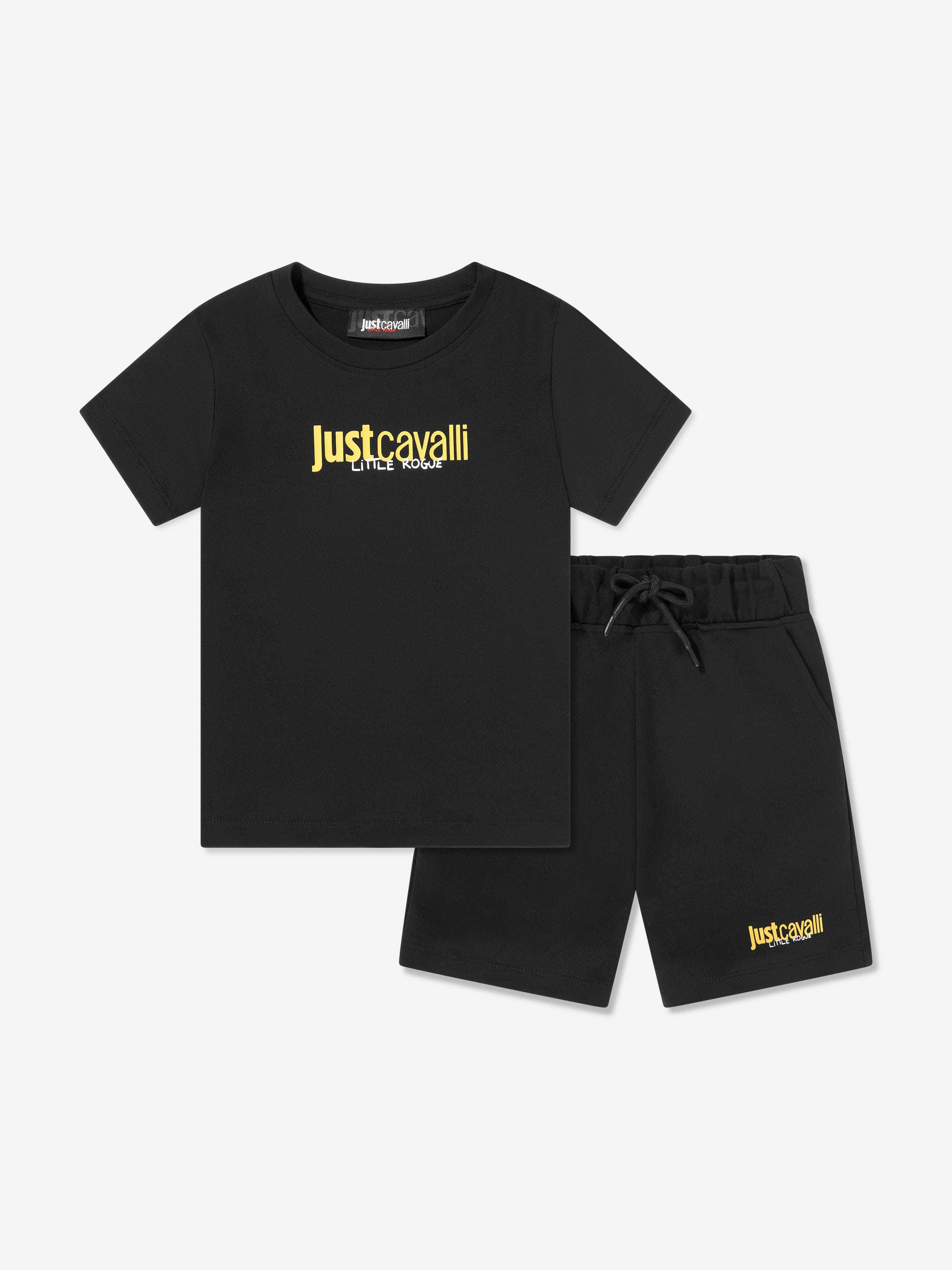 Just Cavalli Boys Tesere Short Set in Black