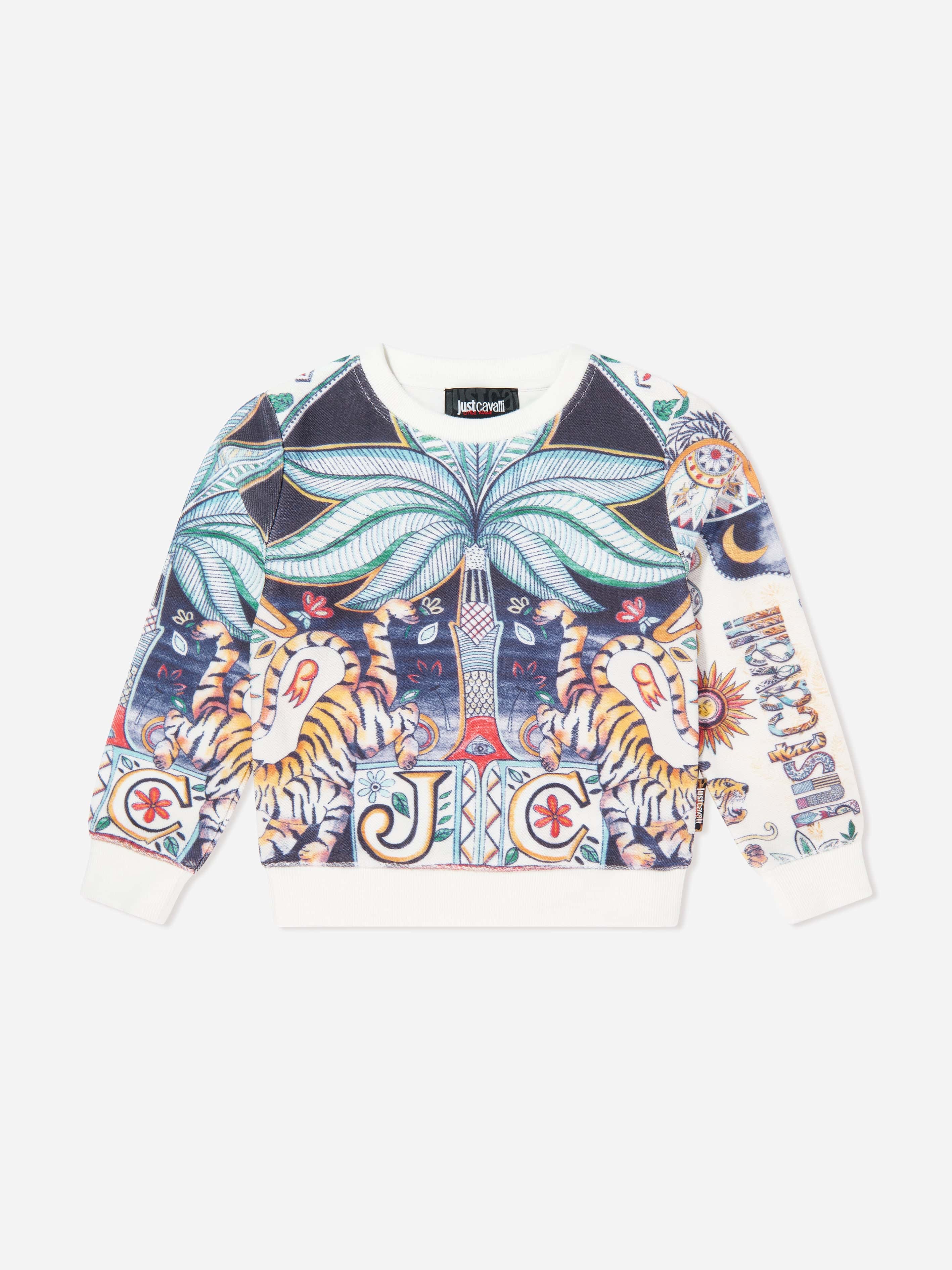 Just Cavalli Kids India Digital Sindri Sweatshirt in Multicolour