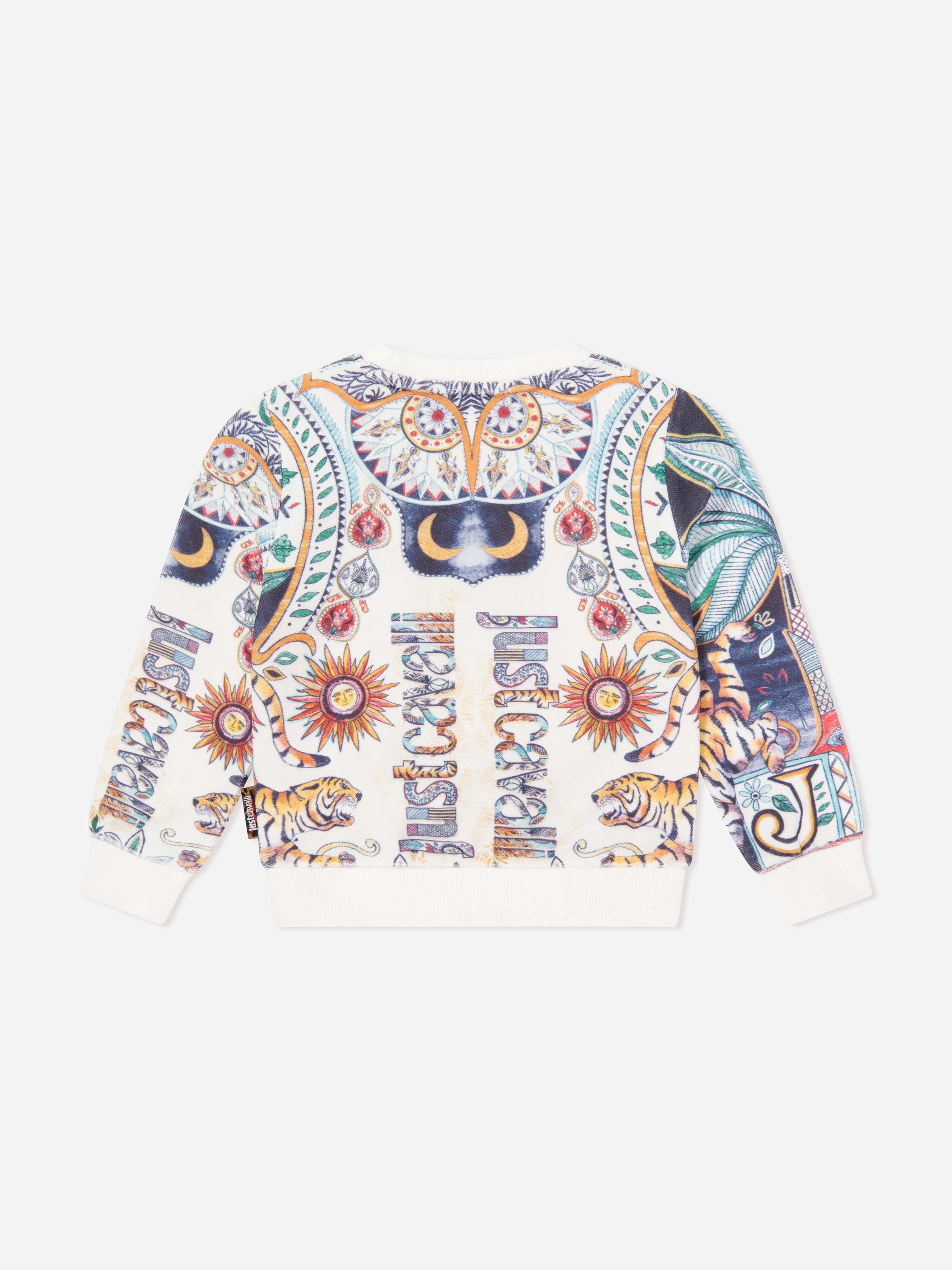 Just Cavalli Kids India Digital Sindri Sweatshirt in Multicolour