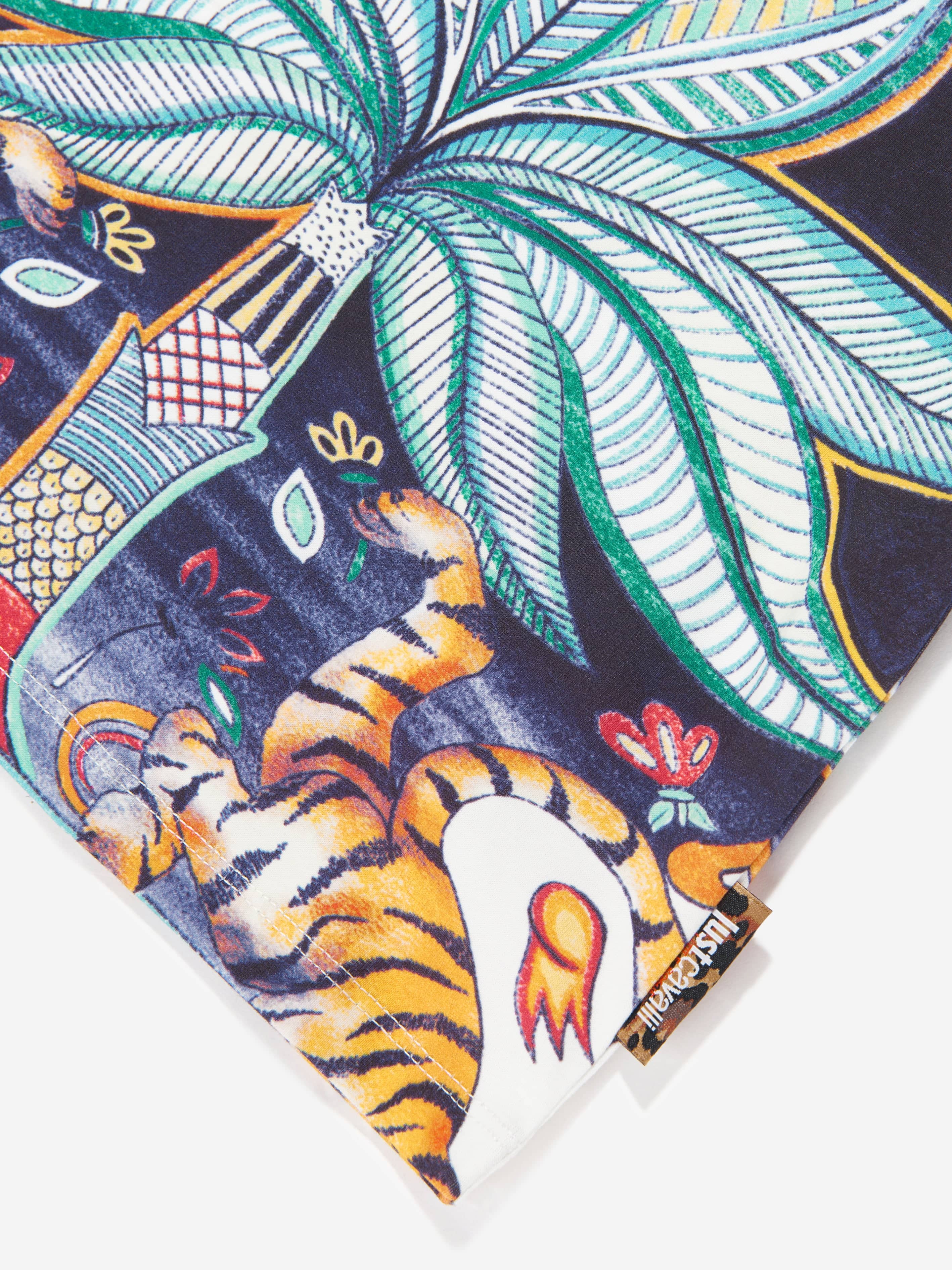 Just Cavalli Kids India Digital Parad T-Shirt in Multicolour
