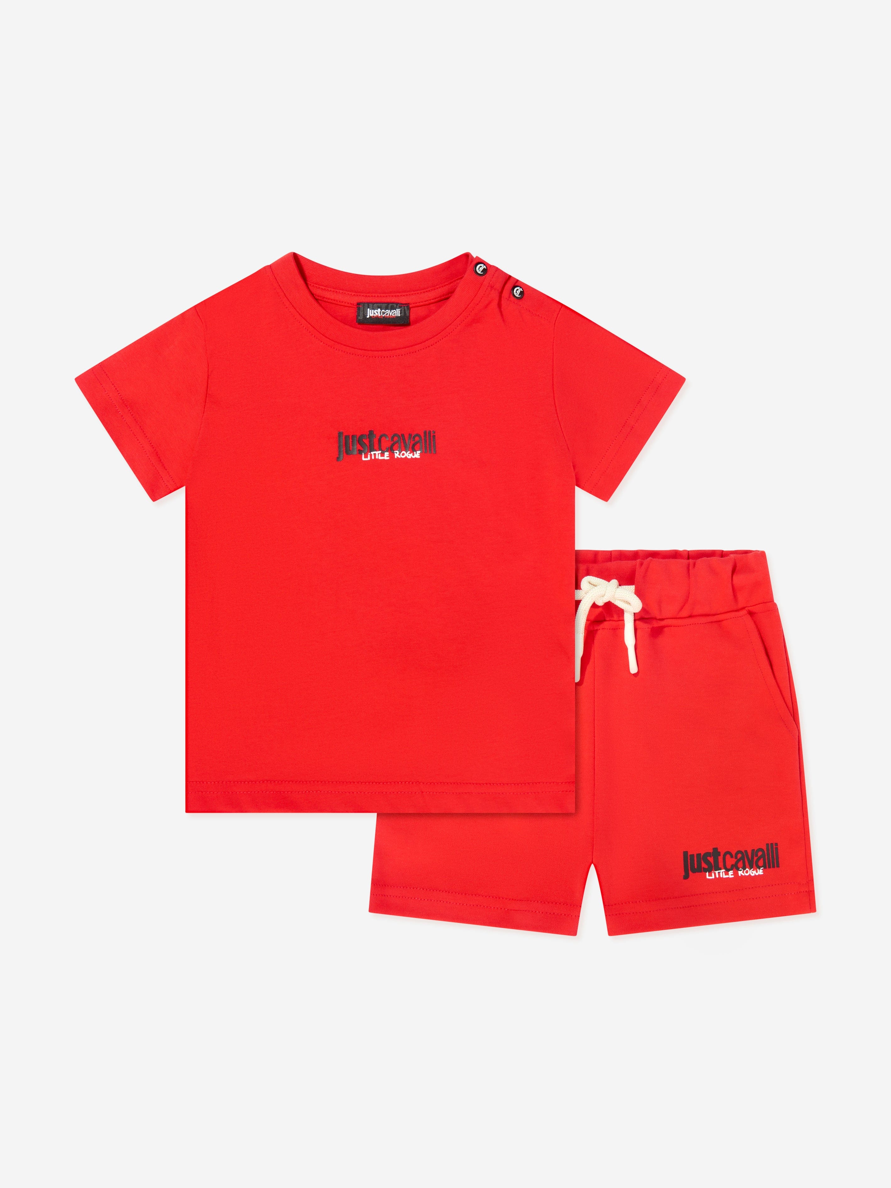 Just Cavalli Boys Aistala T-Shirt and Shorts Set in Red
