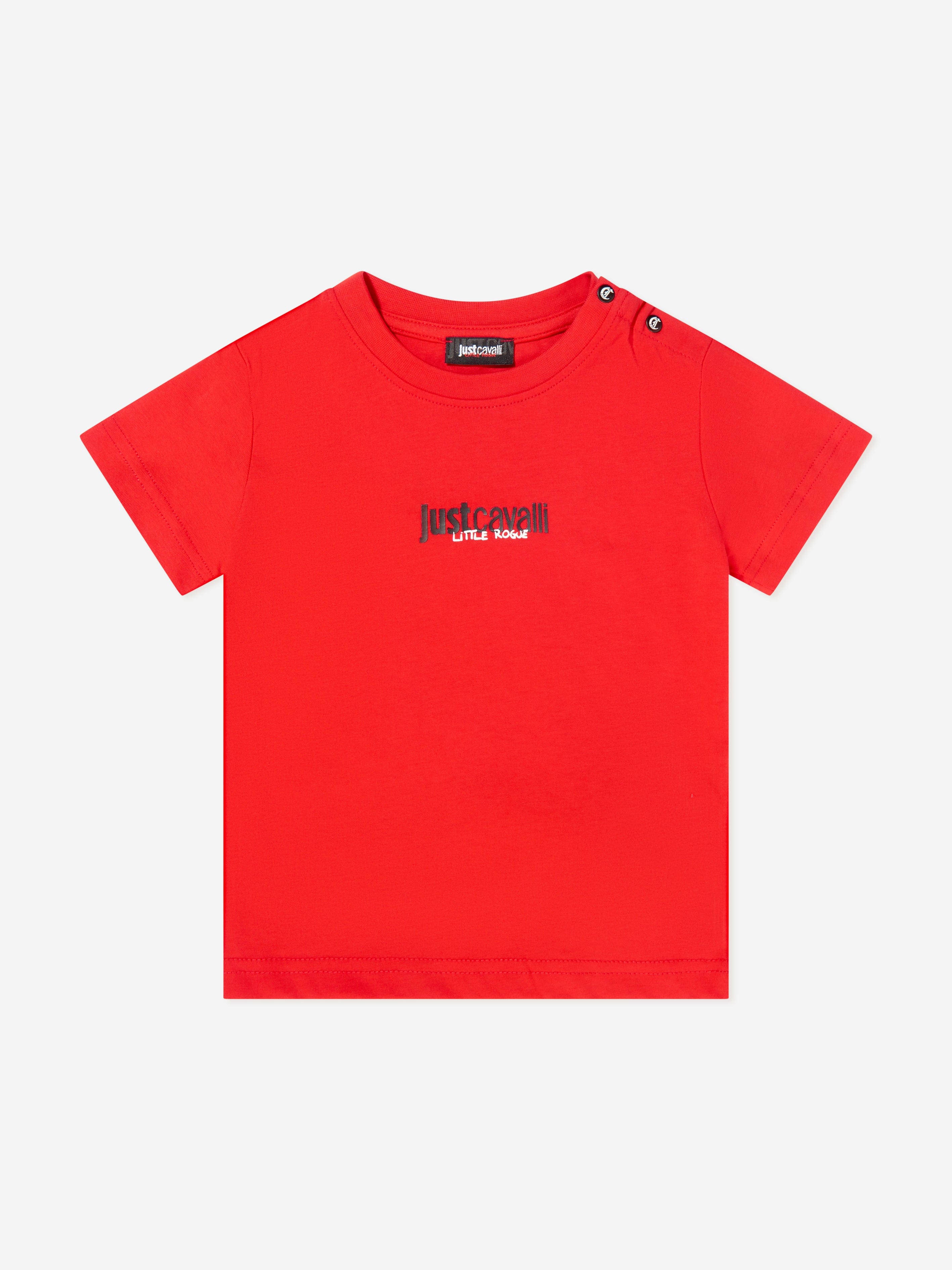 Just Cavalli Boys Aistala T-Shirt and Shorts Set in Red