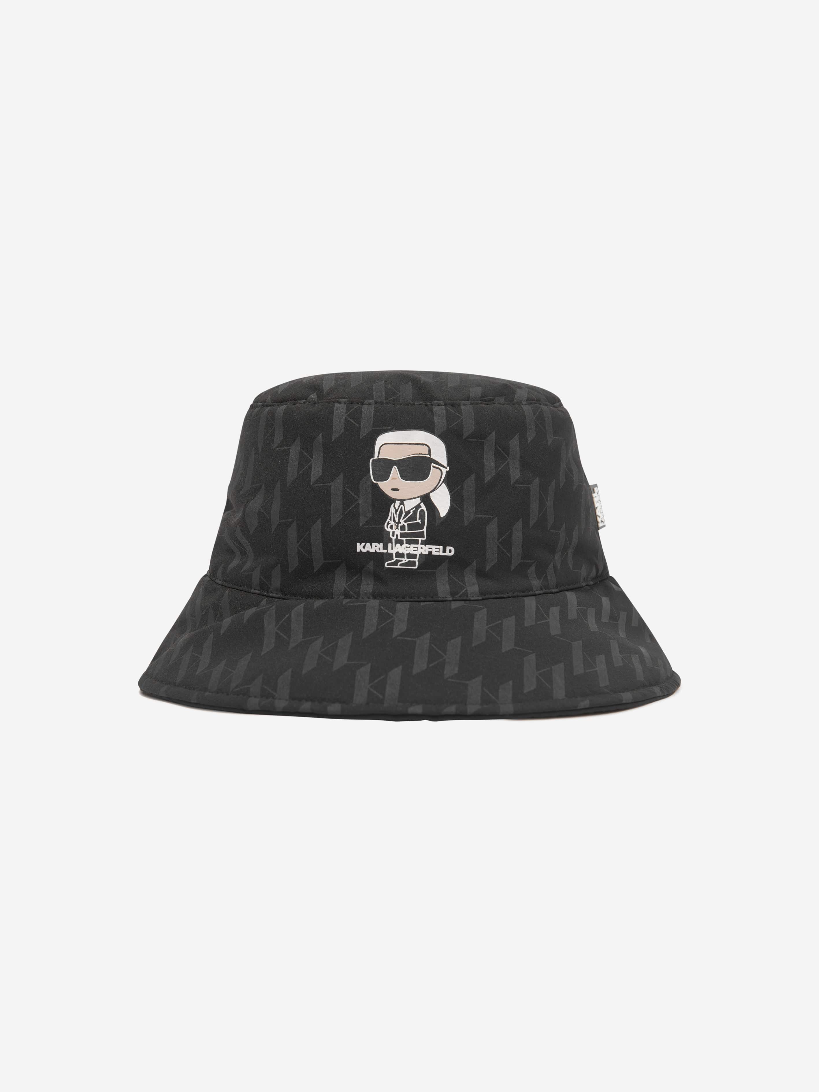 Karl Lagerfeld Girls Karl Bucket Hat in Black