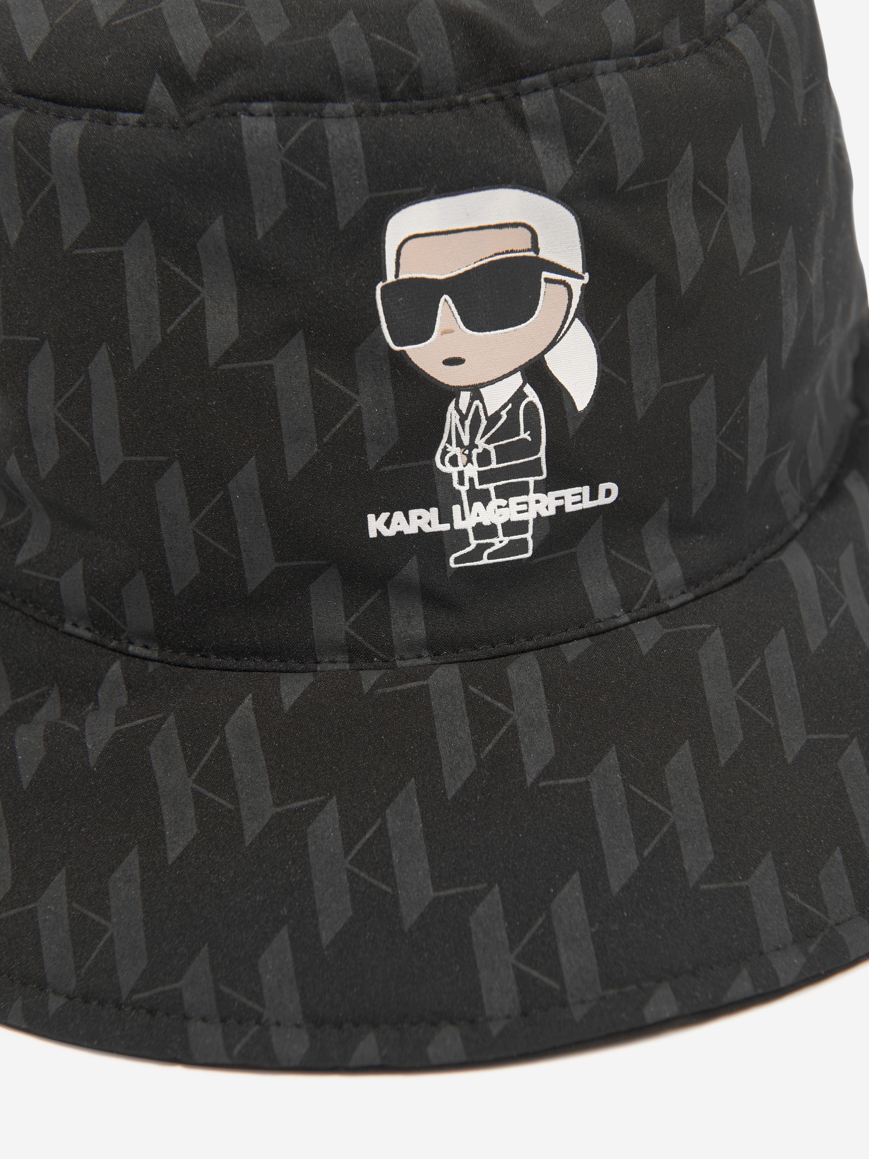 Karl Lagerfeld Girls Karl Bucket Hat in Black