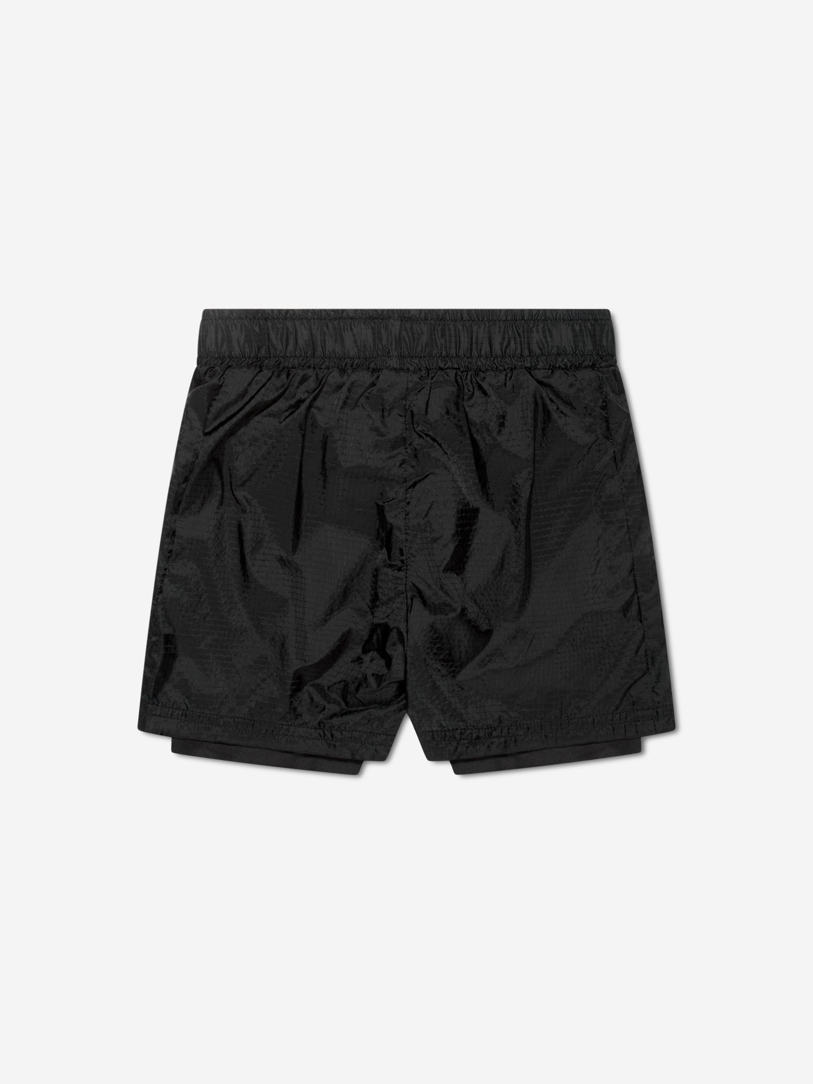 Karl Lagerfeld Boys Layered Sports Shorts in Black