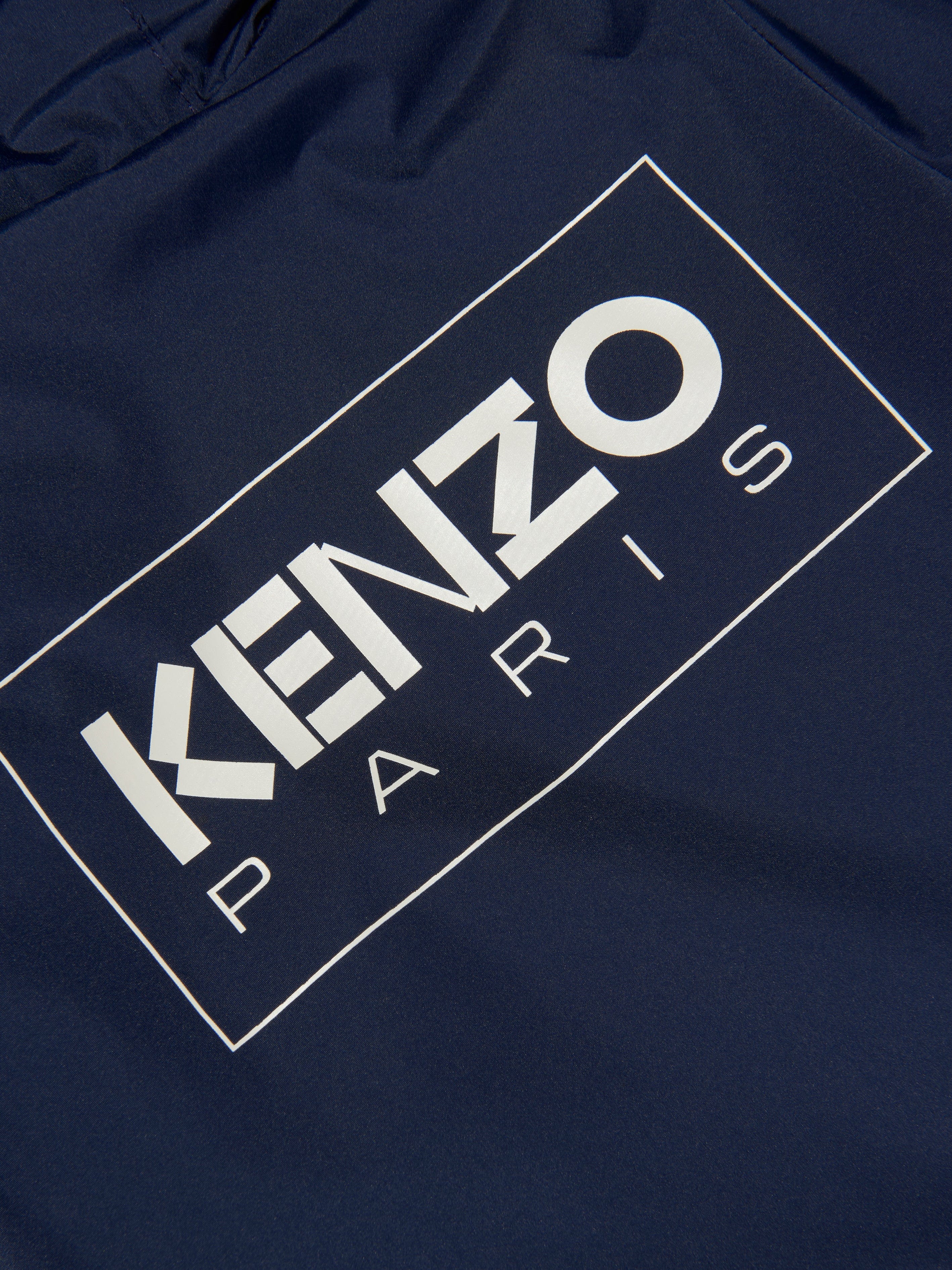 KENZO Baby Boys Logo Puffer Jacket in Navy