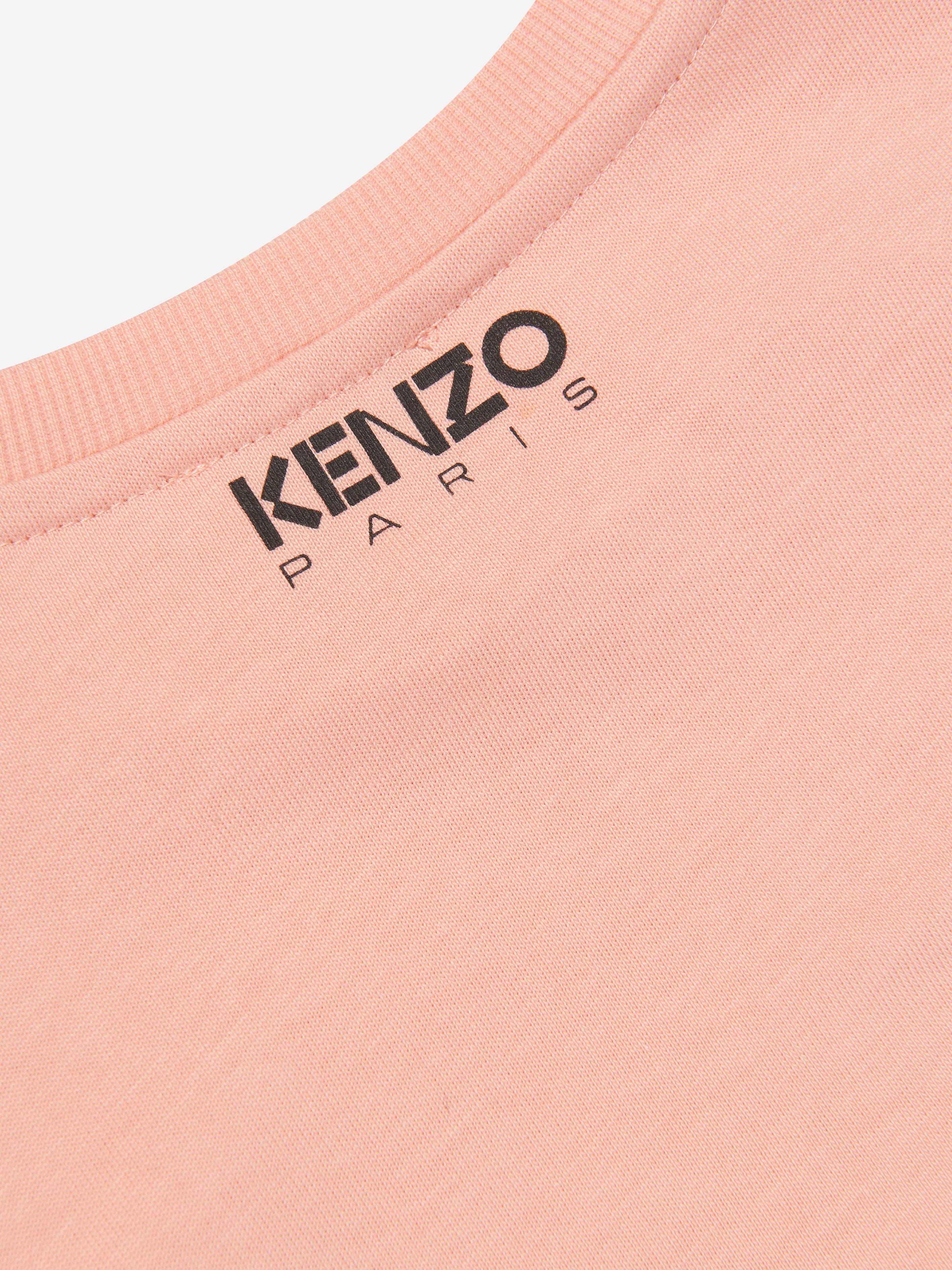 KENZO Girls Kotora Print T-Shirt in Pink