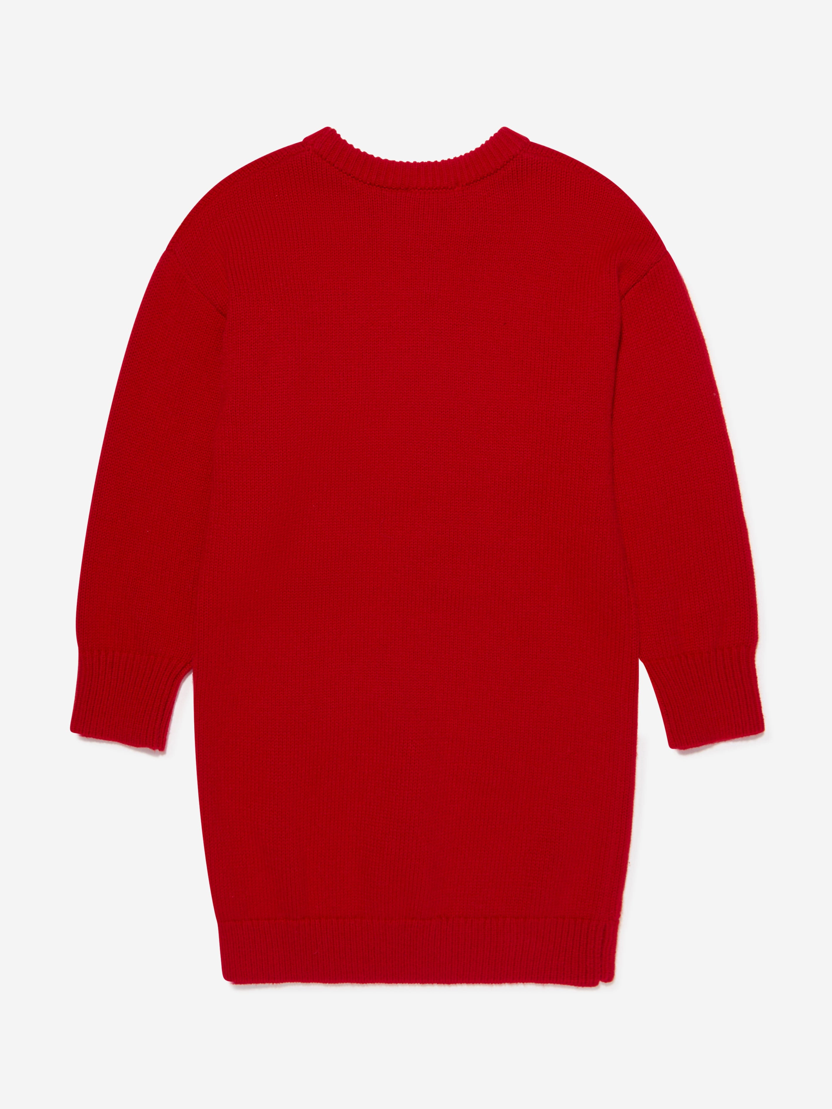 KENZO Girls Knitted Kotora Dress in Red