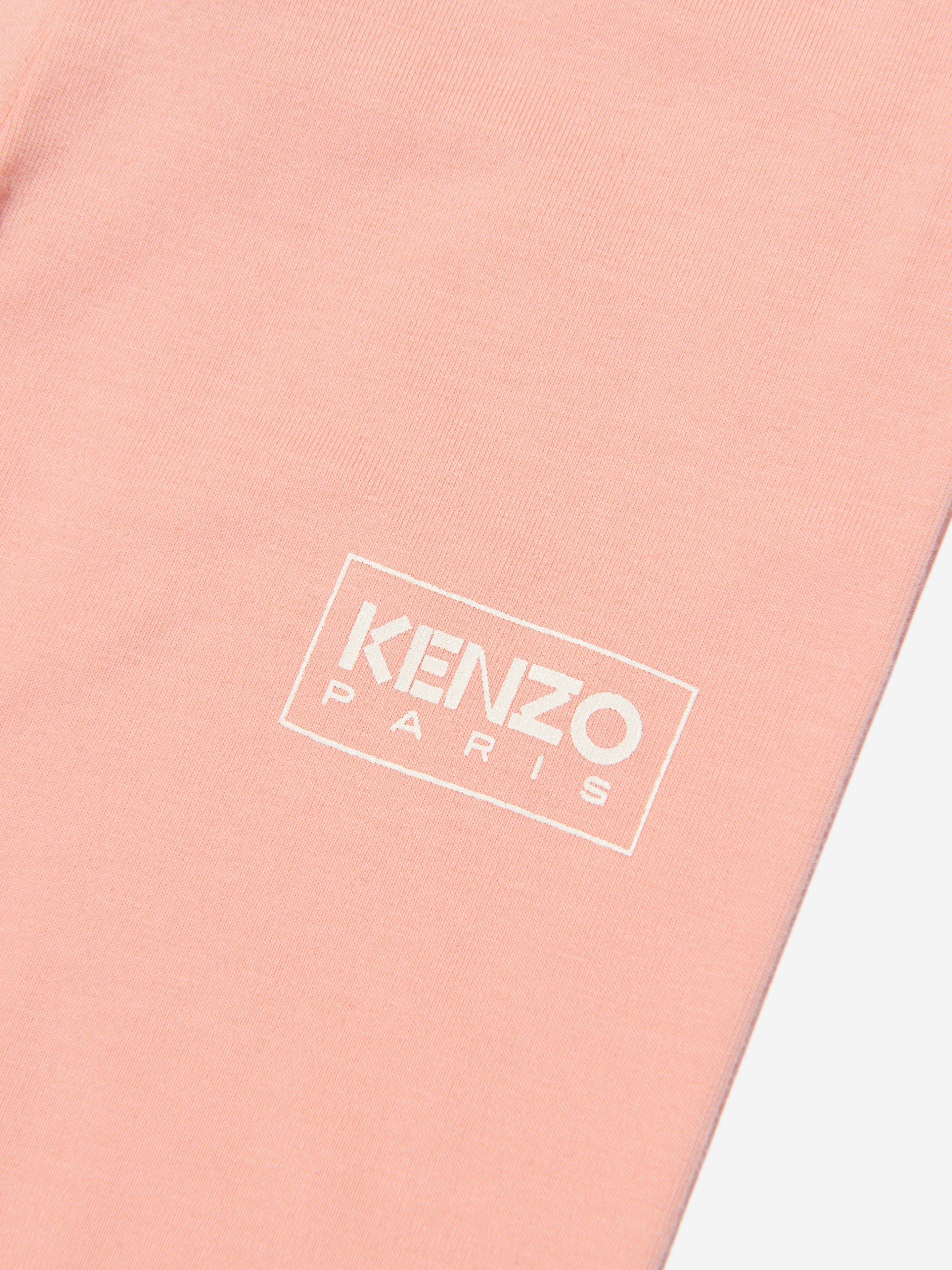 KENZO Girls Logo Leggings in Pink