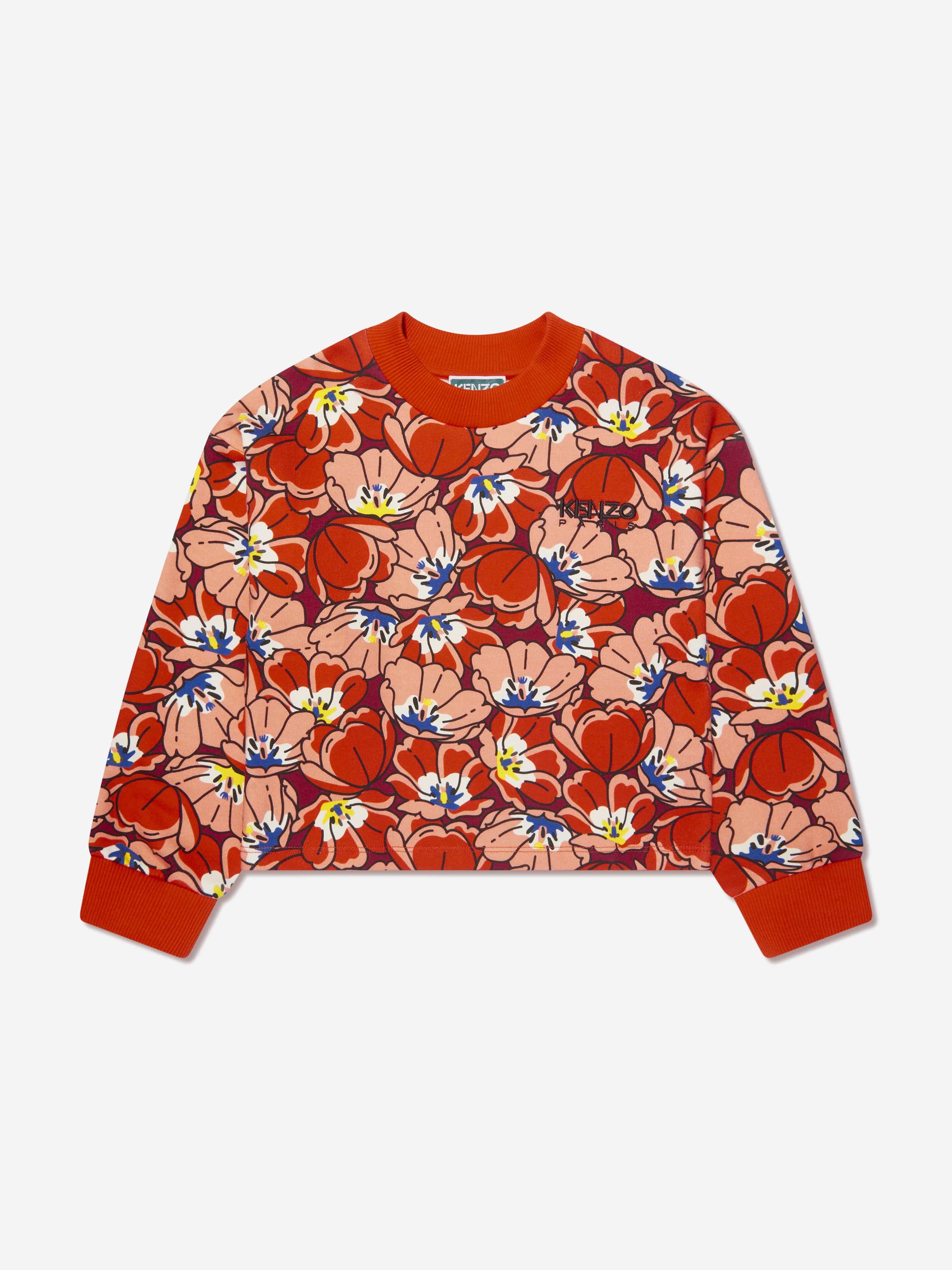 KENZO Girls Boke Flower Sweatshirt in Orange