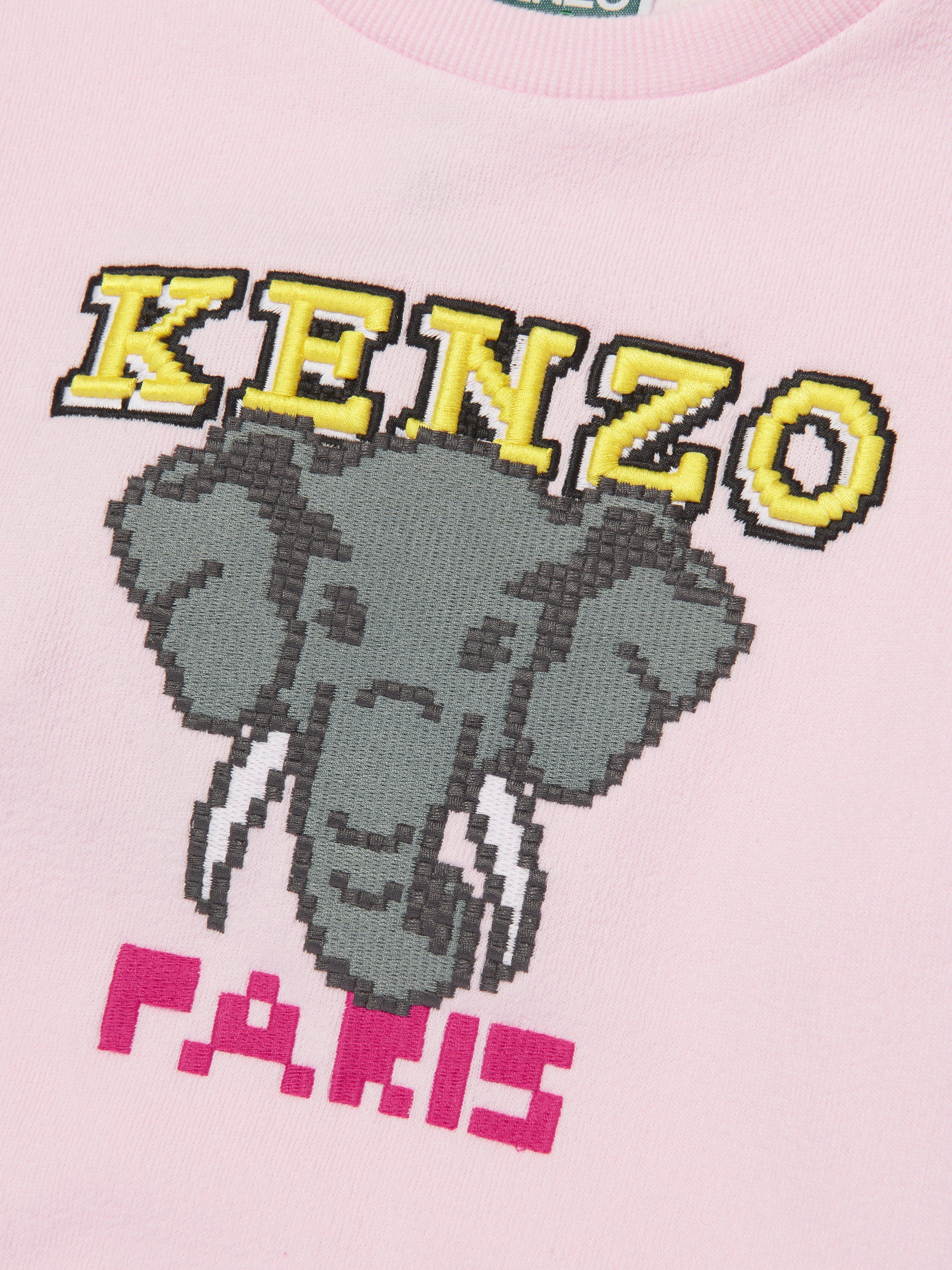 KENZO Girls Jungle Game Sweatshirt in Pink