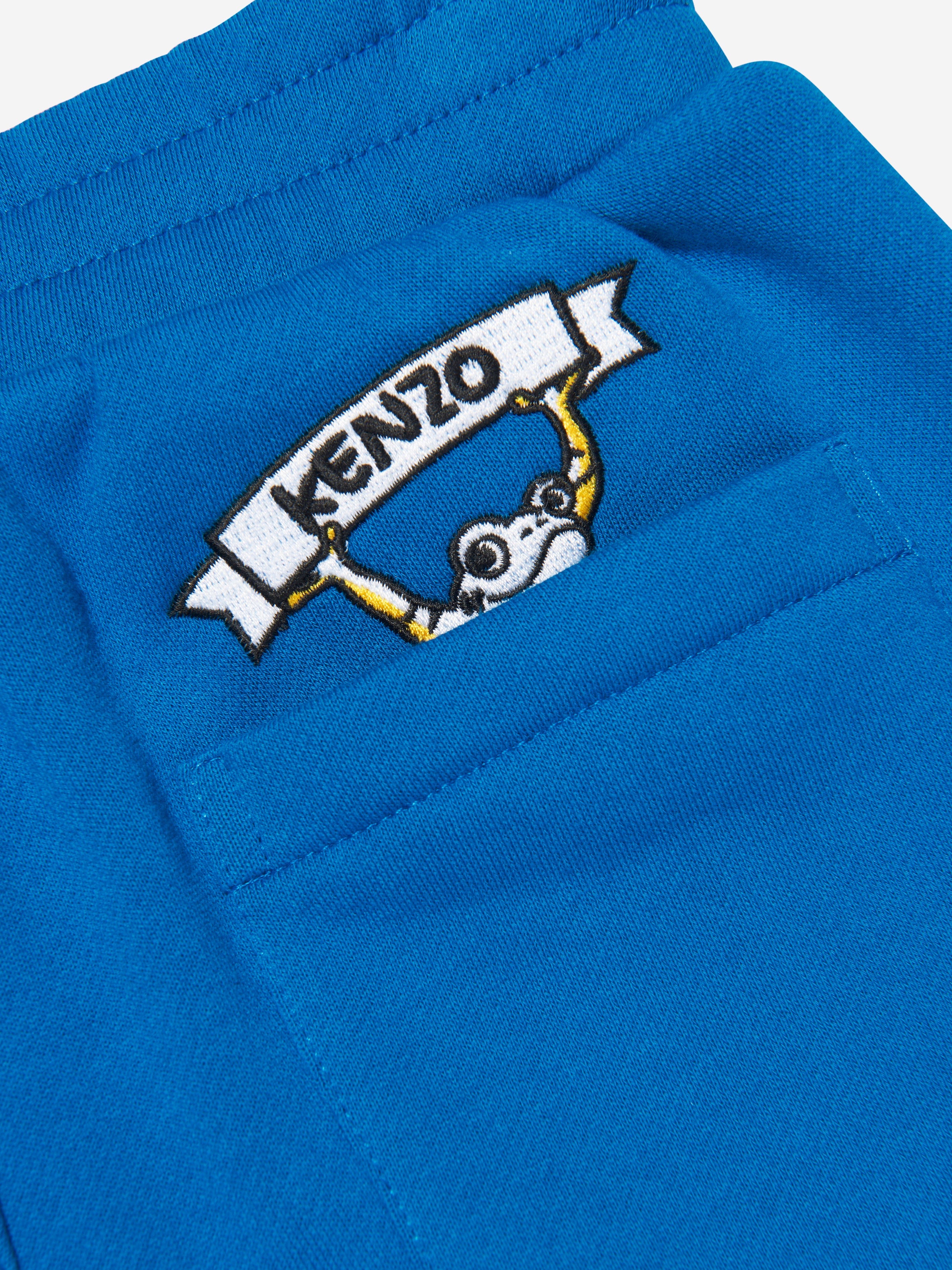 KENZO Boys Logo Joggers in Blue