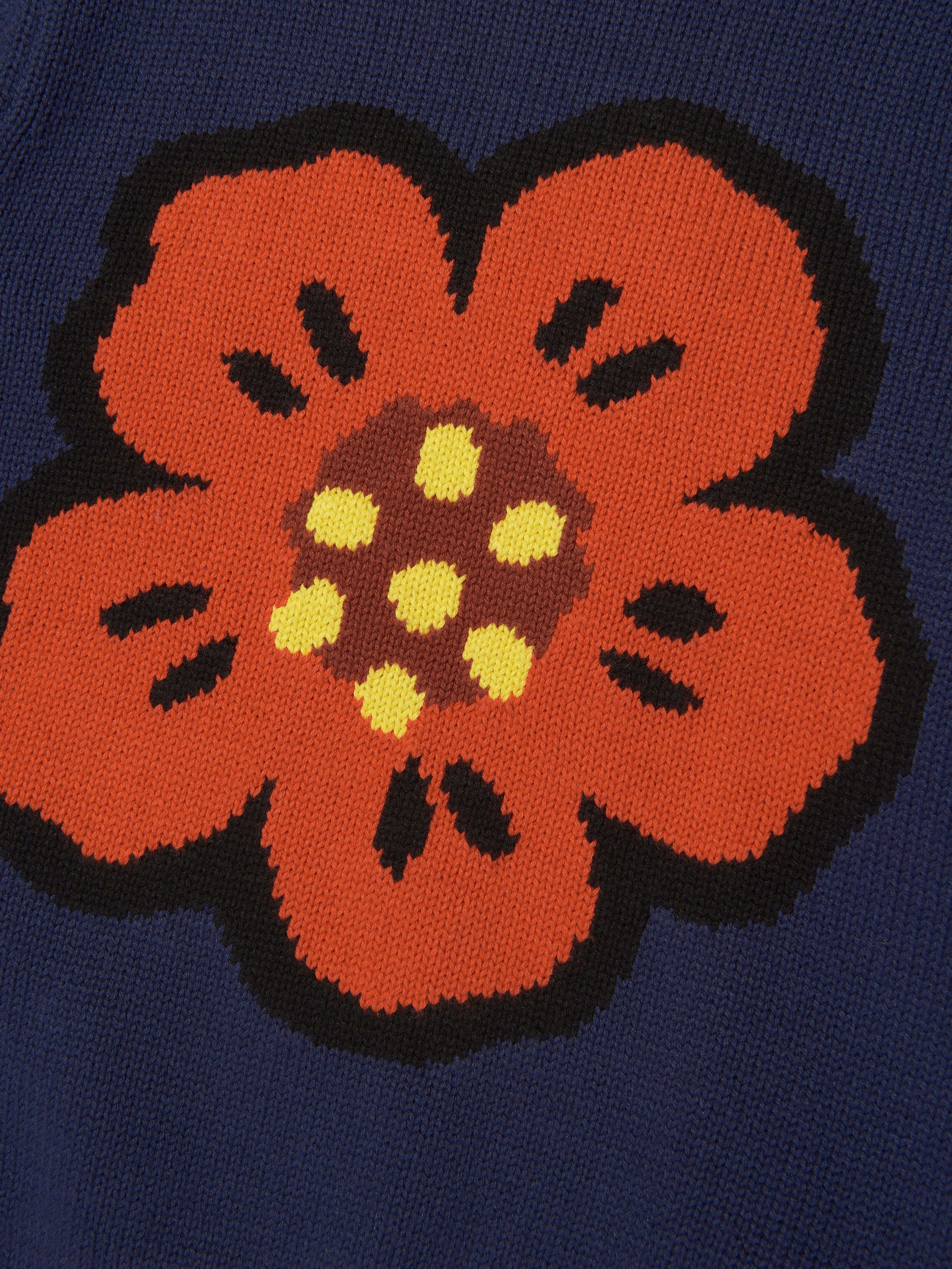 KENZO Boys Boke Flower Knitted Jumper in Navy