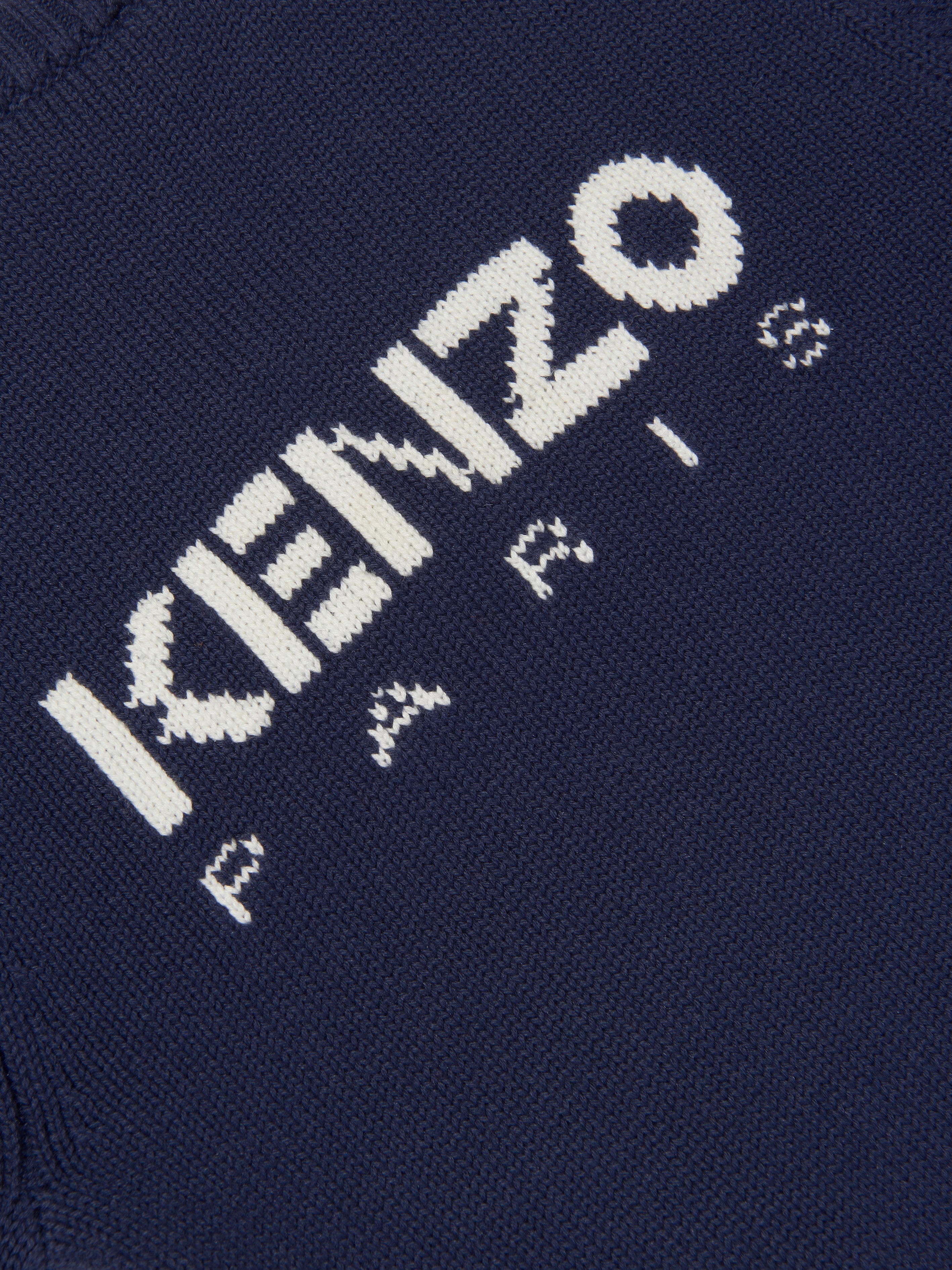 KENZO Boys Boke Flower Knitted Jumper in Navy