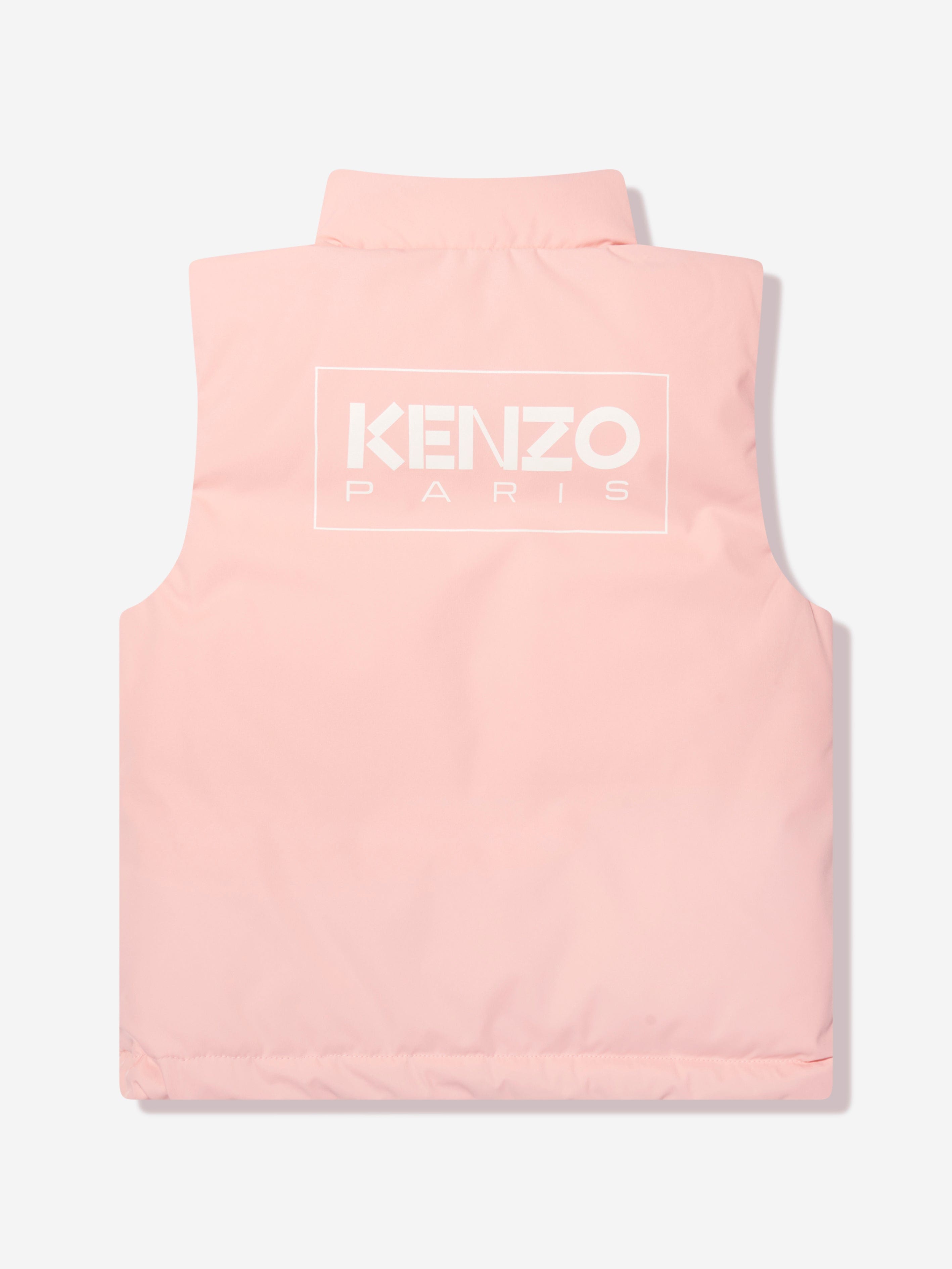 KENZO Girls Down Padded Gilet in Pink