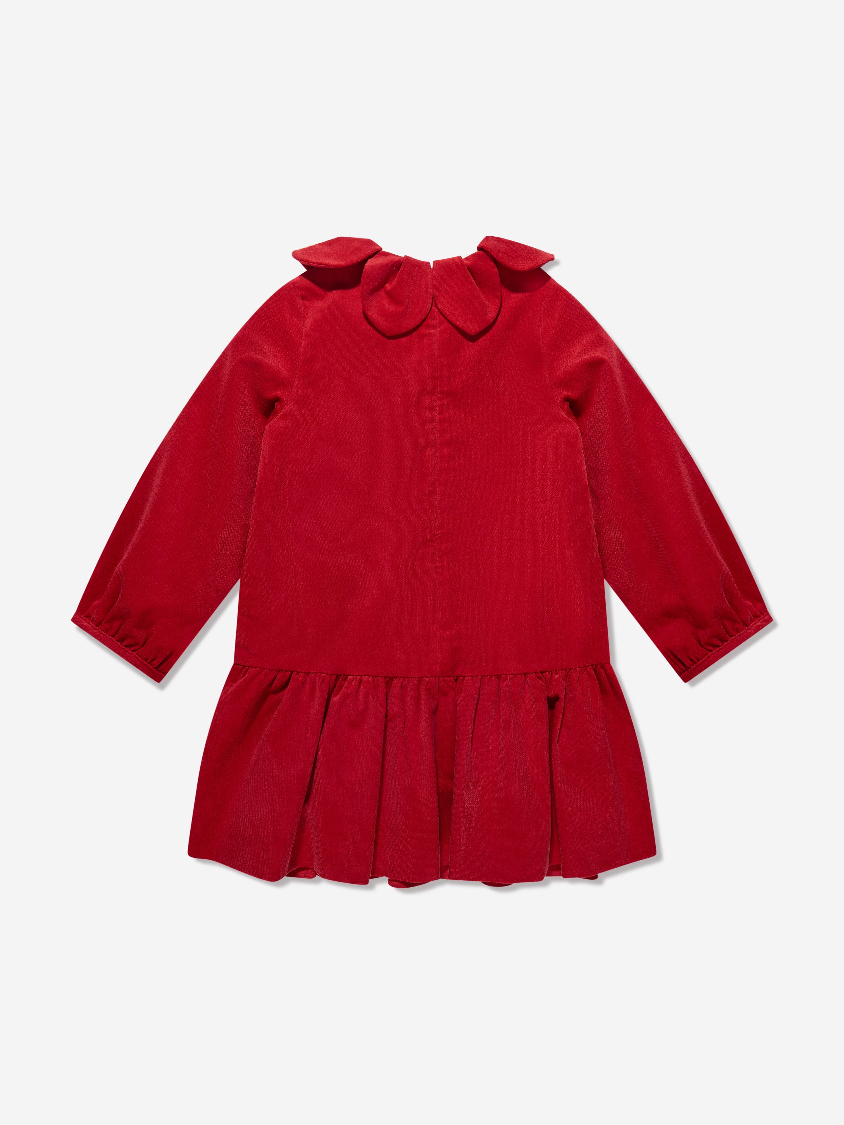 KENZO Girls Palatine Velvet Dress in Red