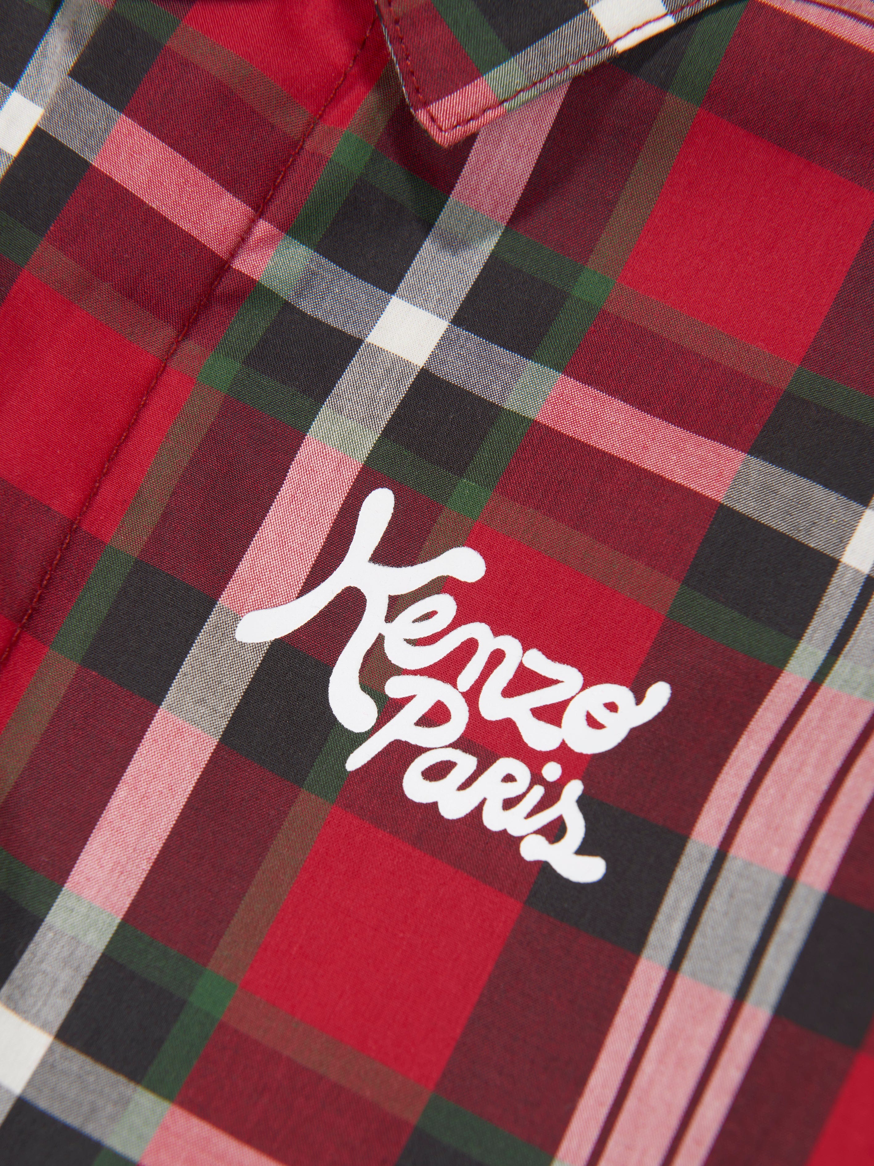 KENZO Boys Checked Shirt in Red