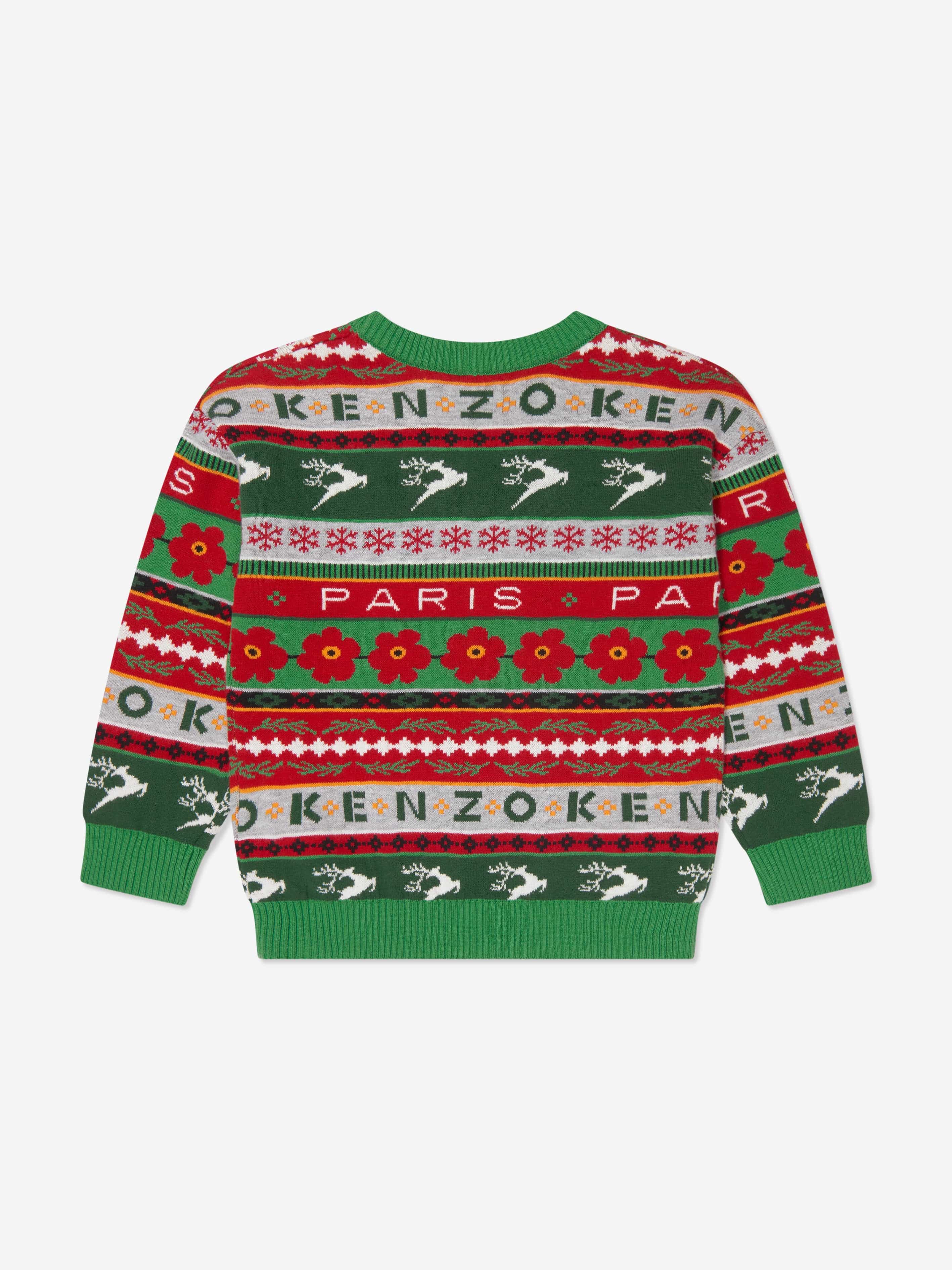 KENZO Kids Seasonal Knitted Jumper in Green