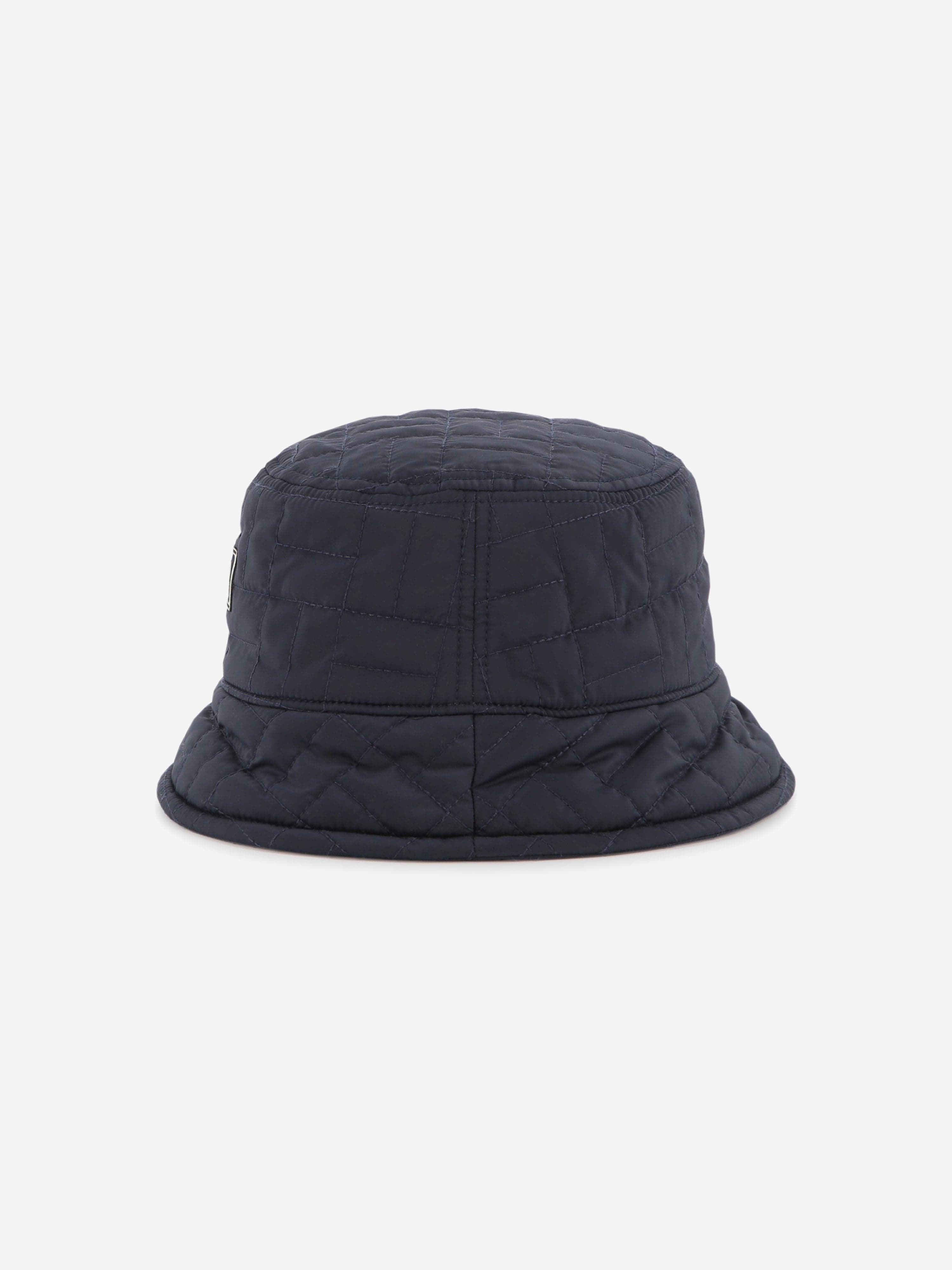 KENZO Kids Quilted Bucket Hat in Navy