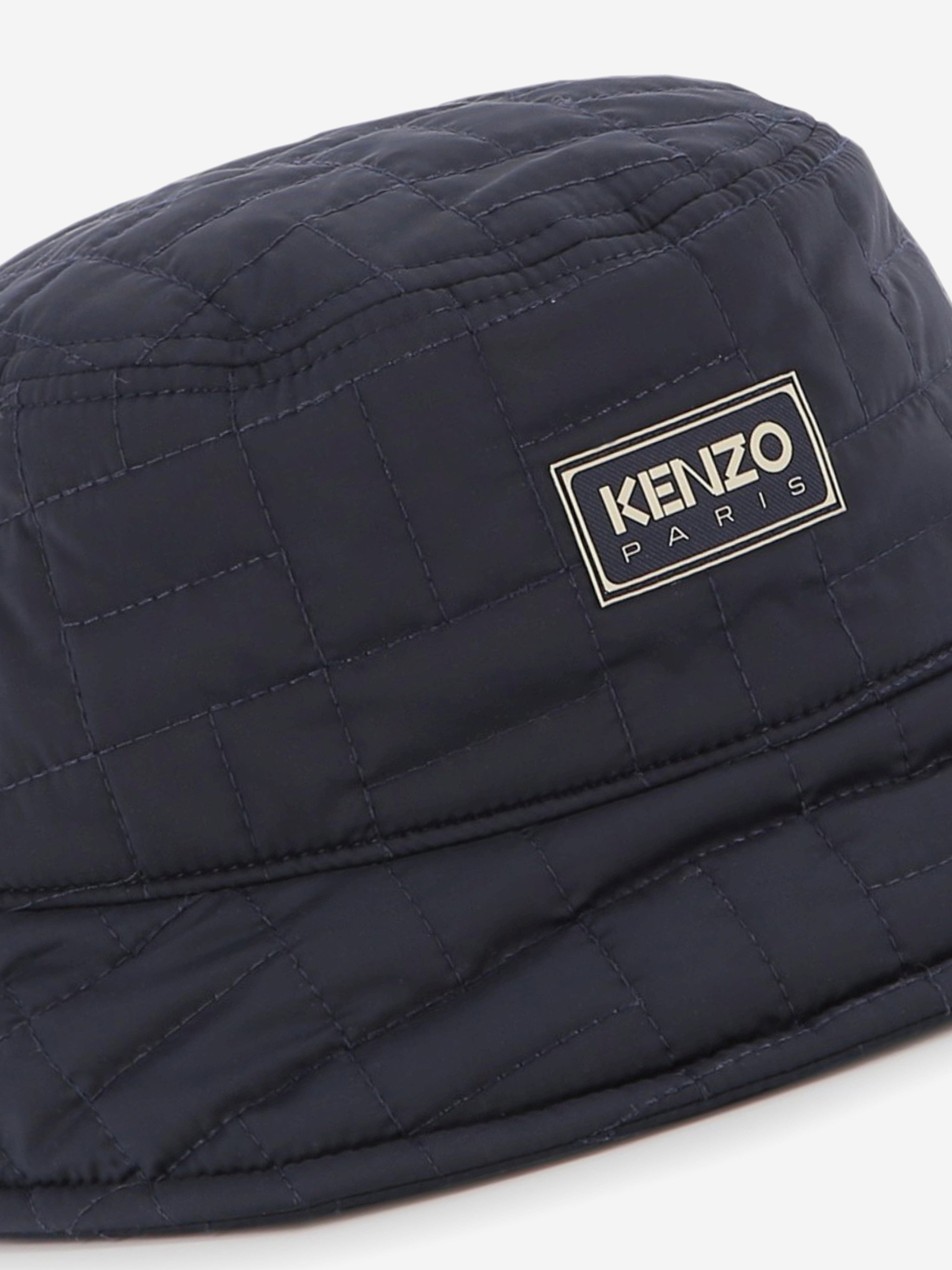 KENZO Kids Quilted Bucket Hat in Navy