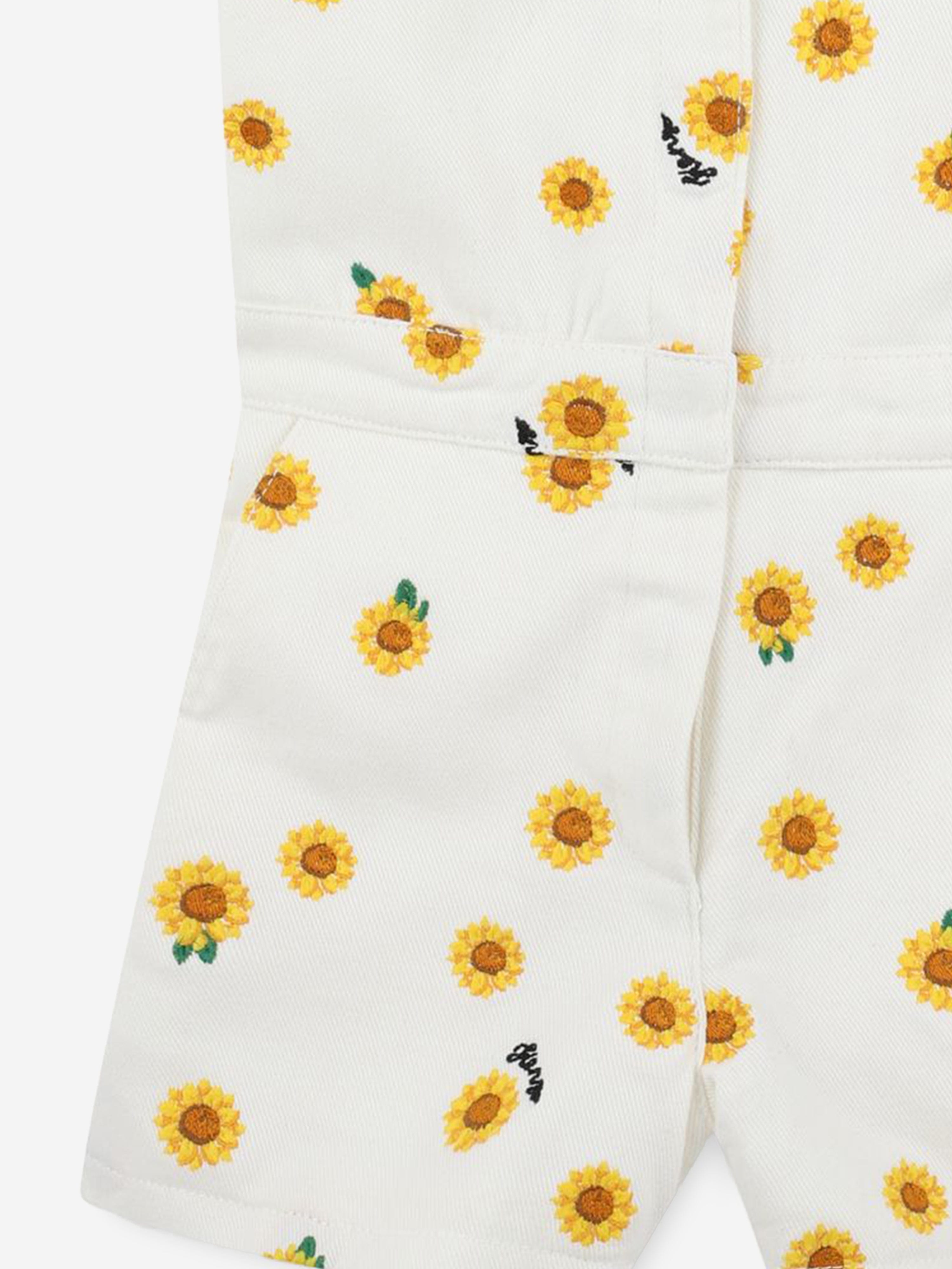 KENZO Girls Sunflower Playsuit in Ivory