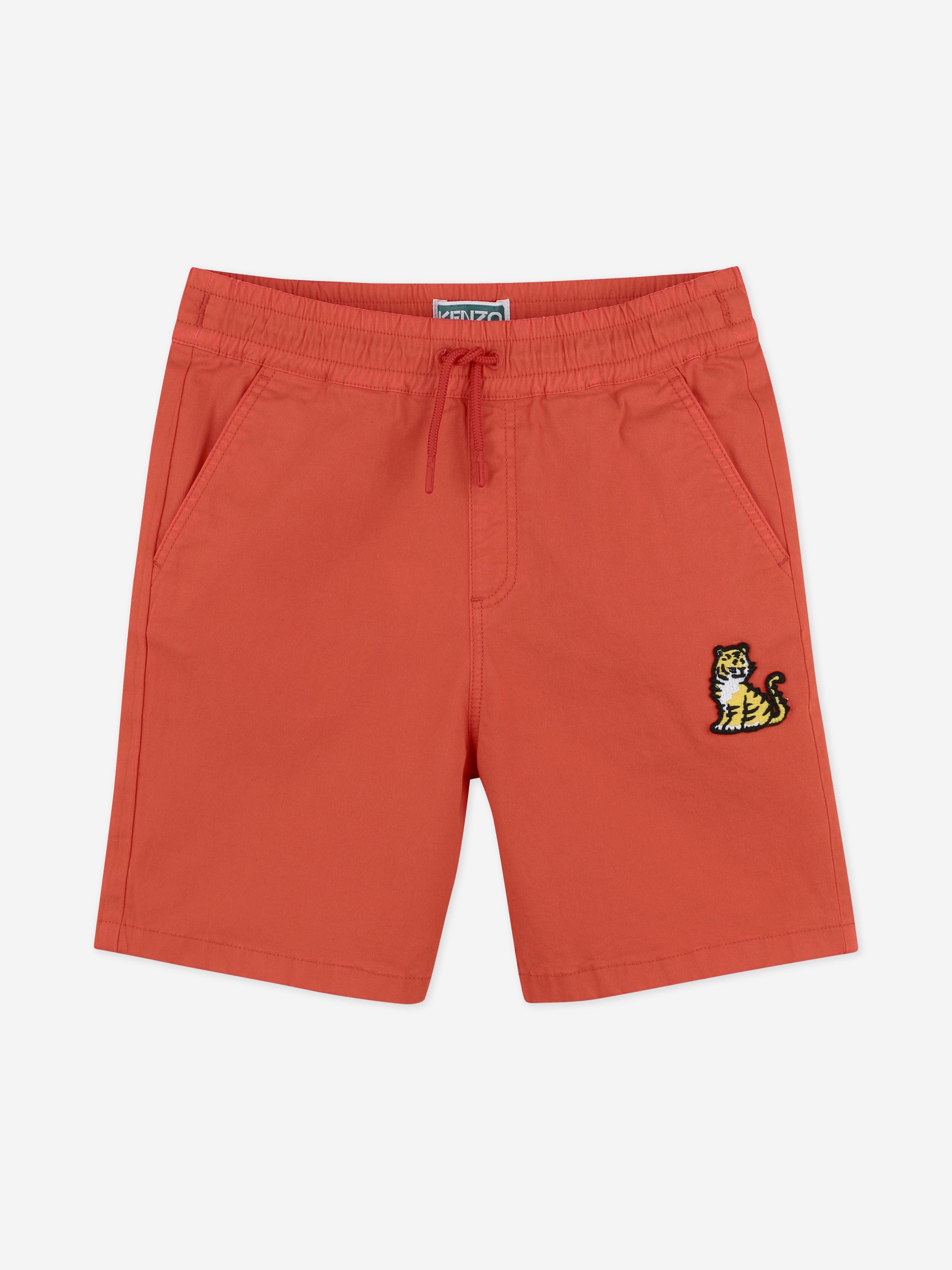 KENZO Boys Kotora Bermuda Shorts in Red