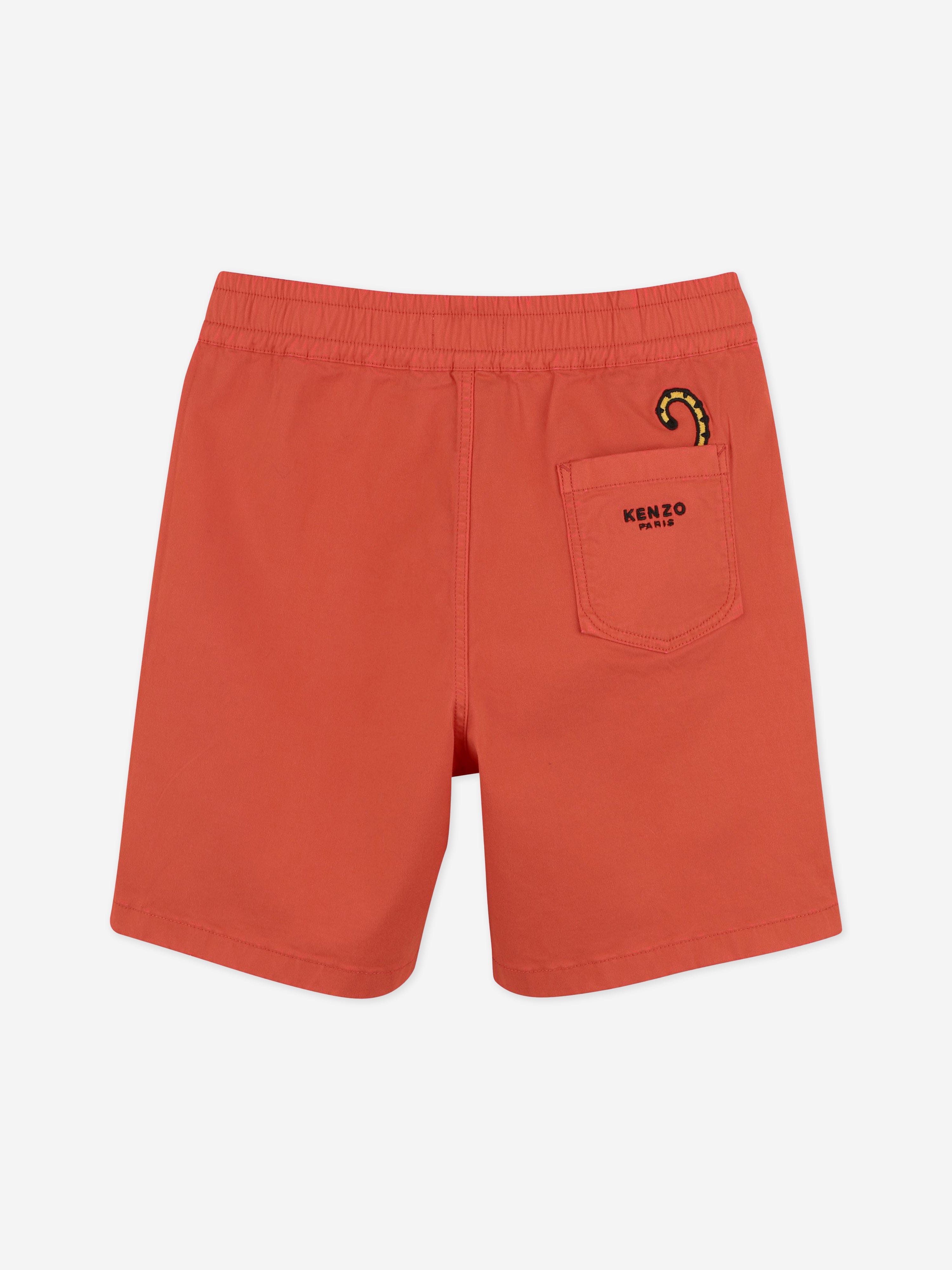 KENZO Boys Kotora Bermuda Shorts in Red