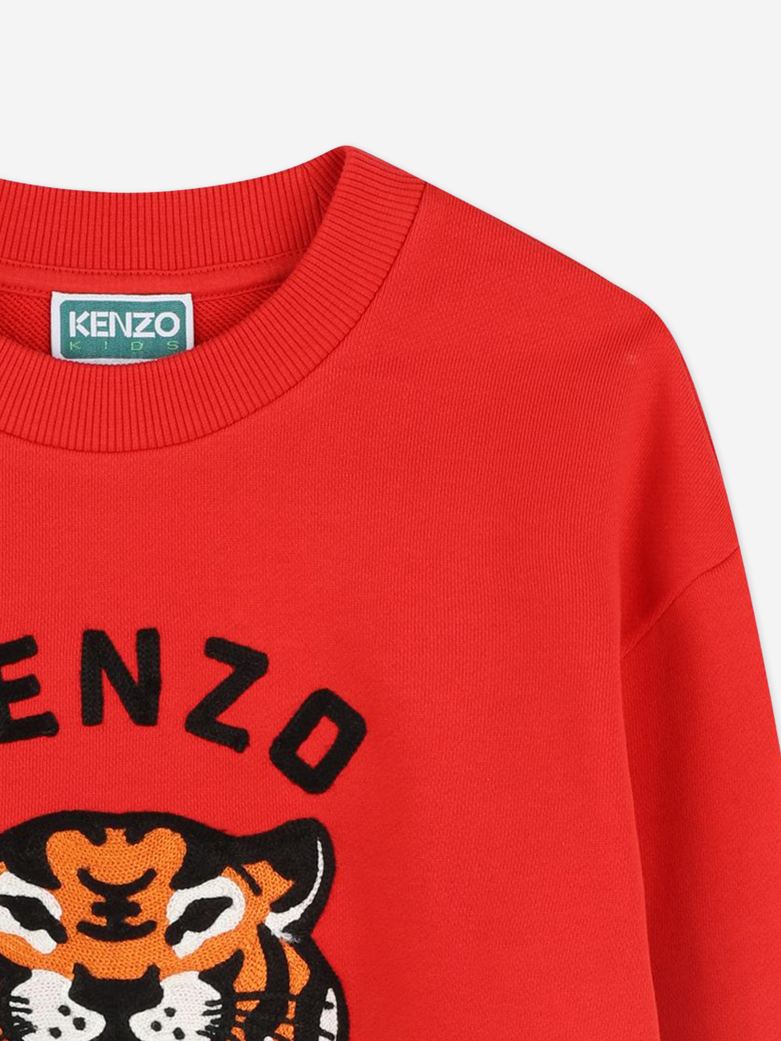 Boys Tiger Sweatshirt in Red