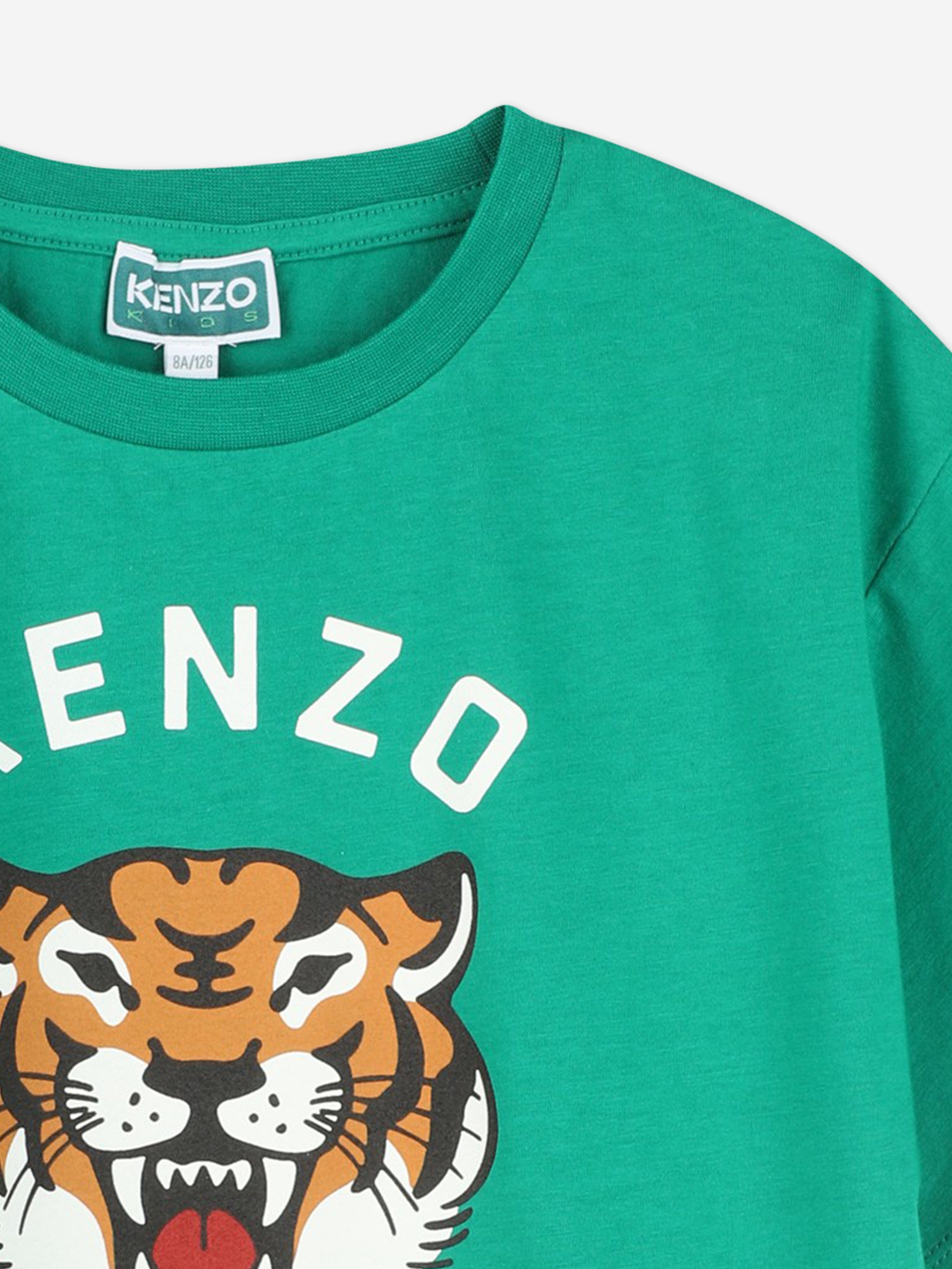 Boys Tiger T-Shirt in Green