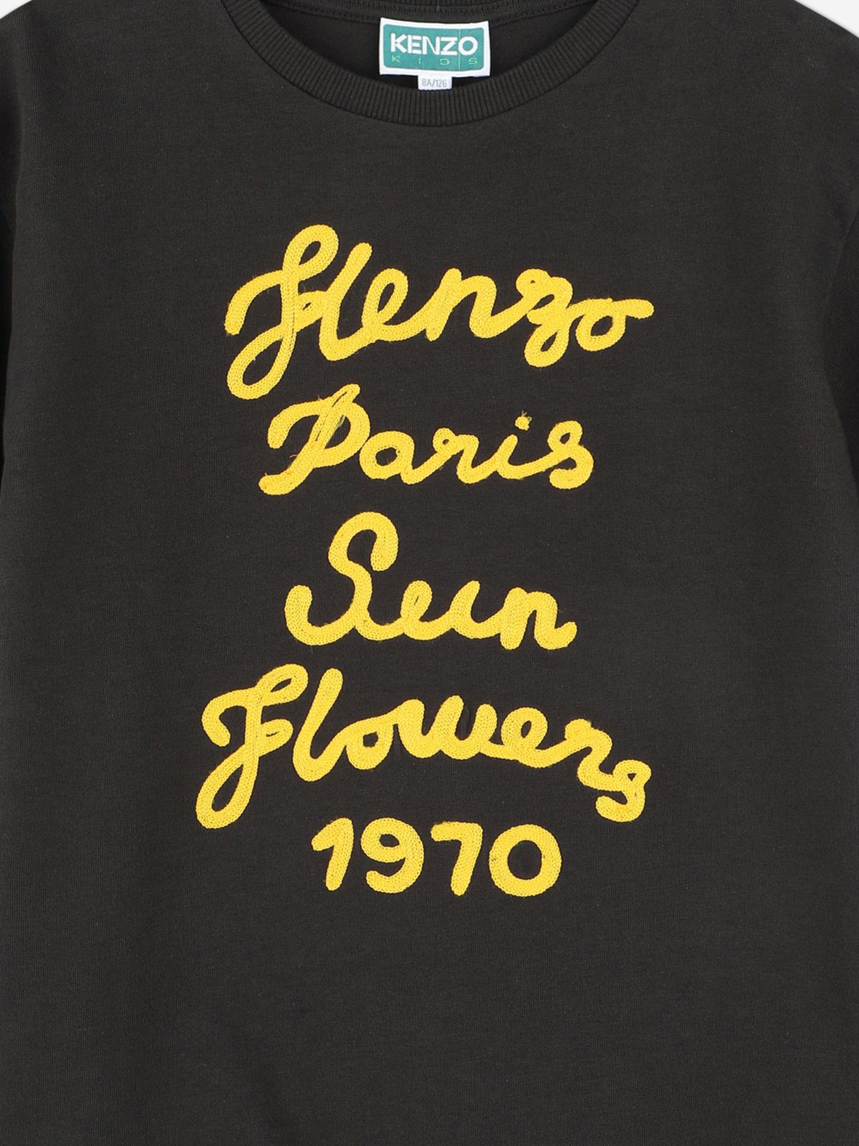 KENZO Boys Sunflowers T-Shirt in Black