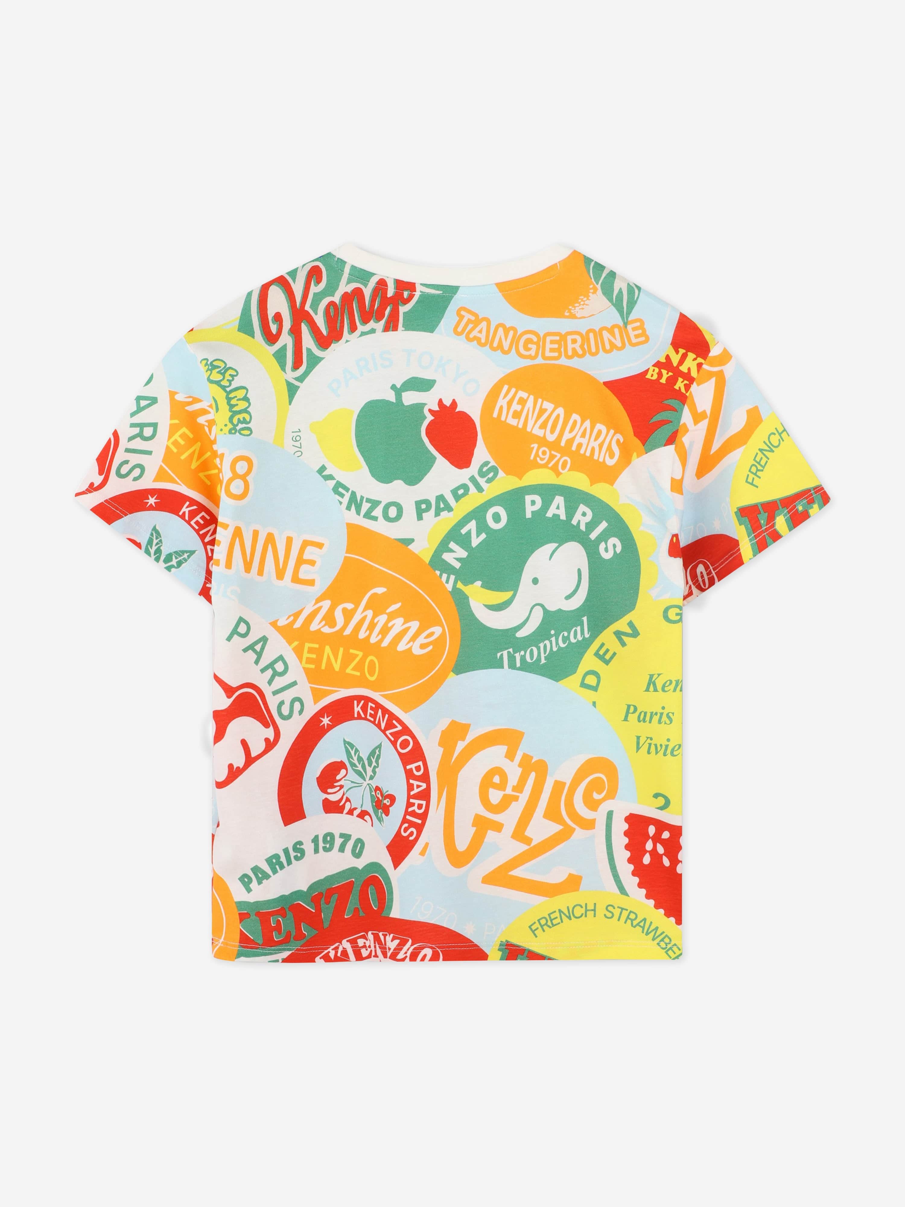 Boys Badge Print T-Shirt in Multicolour