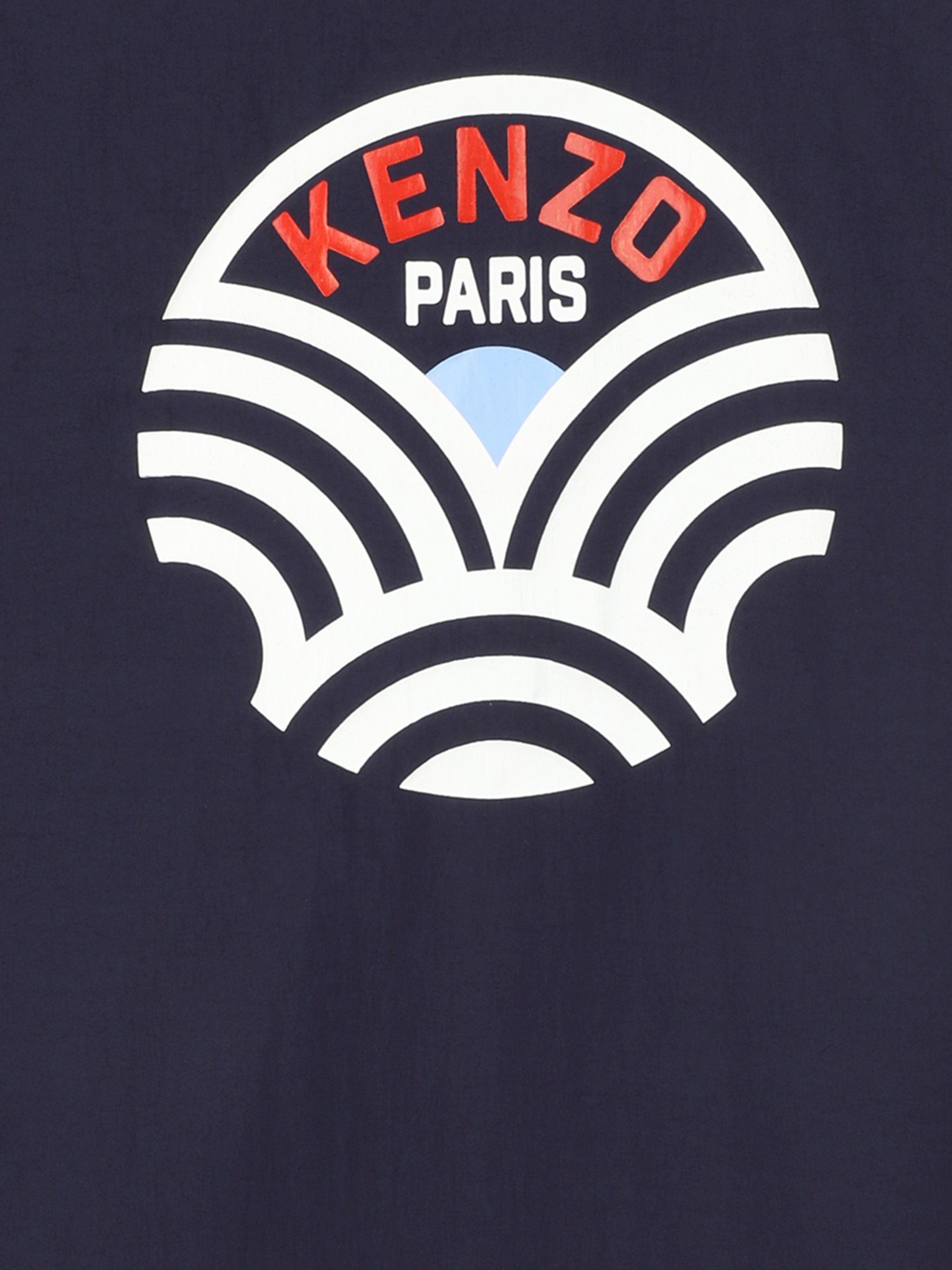 KENZO Boys Logo Gilet in Navy