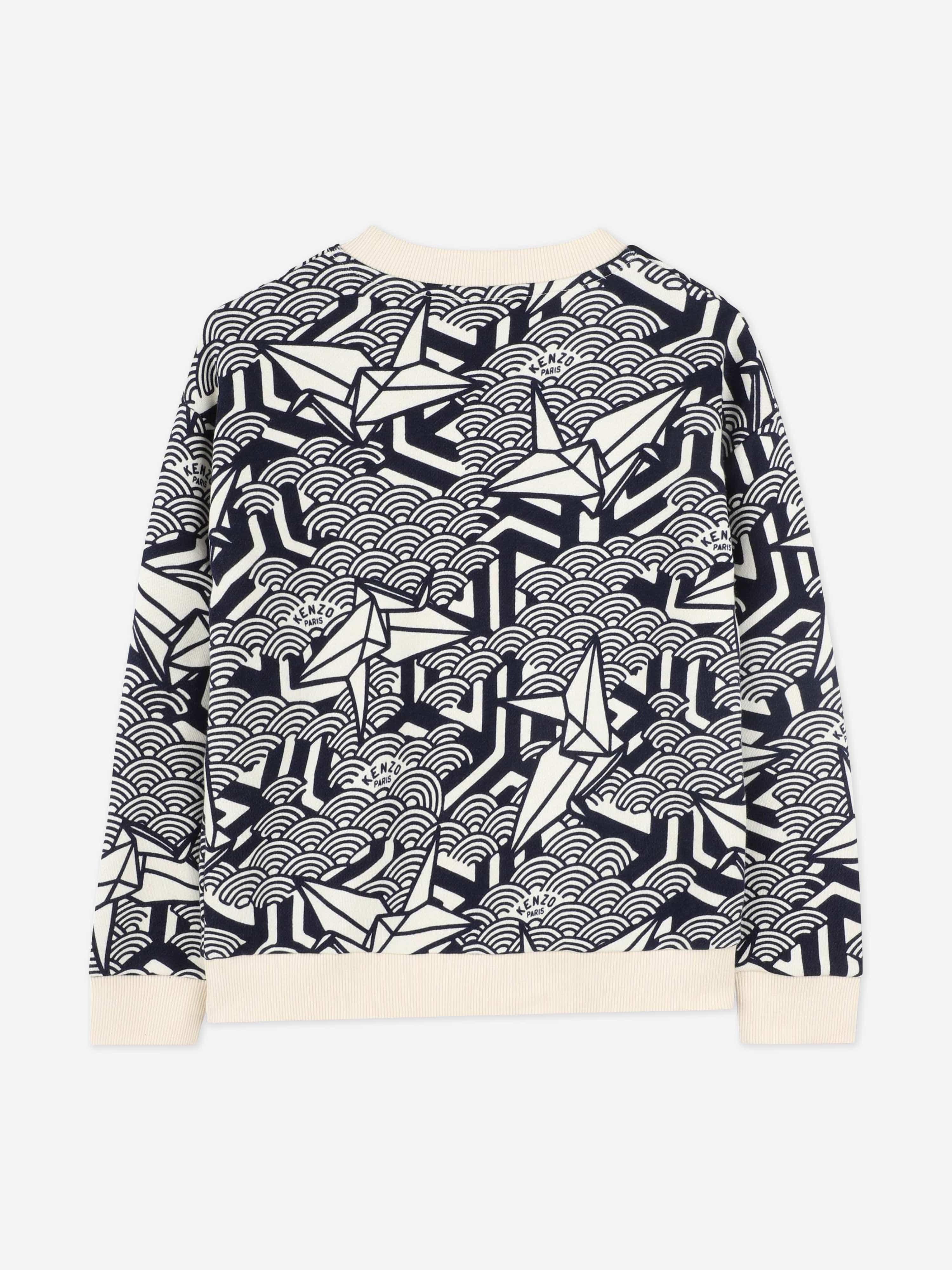 Kids Origami Sweatshirt in Navy