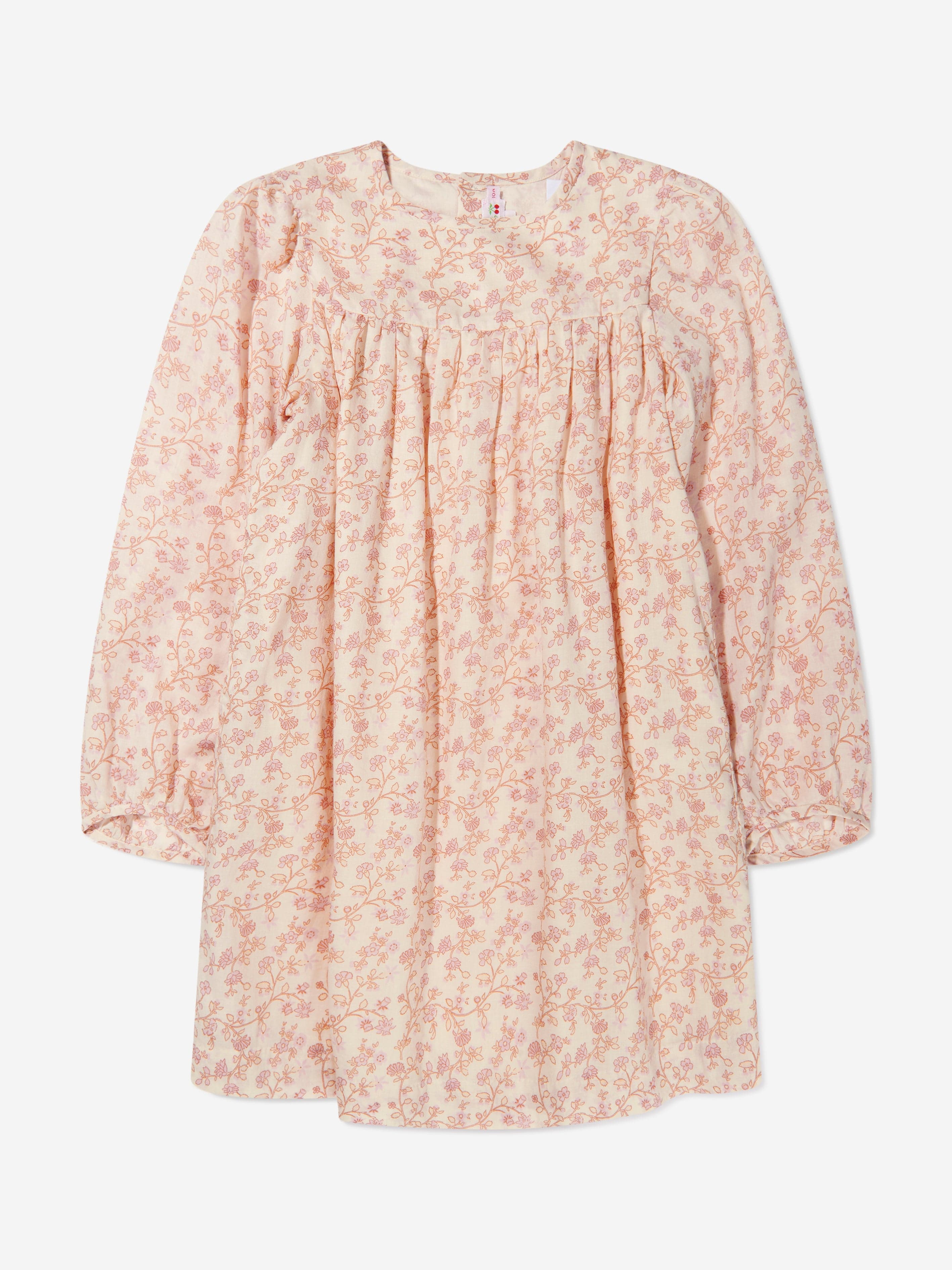 Bonpoint Girls Long Sleeve Floral Balamine Dress