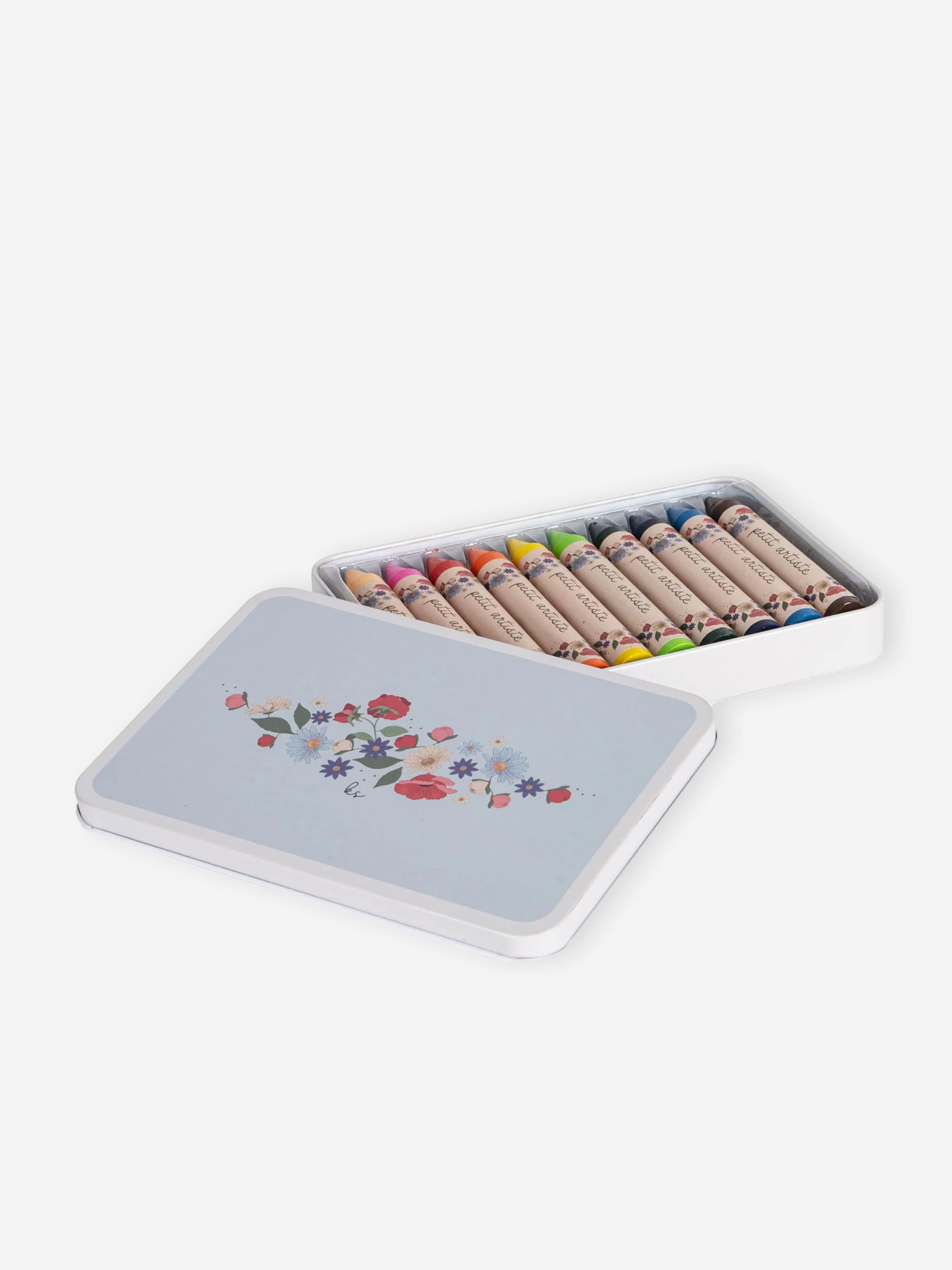 Konges Slojd Kids 10 Piece Beeswax Crayons Set in Multicolour