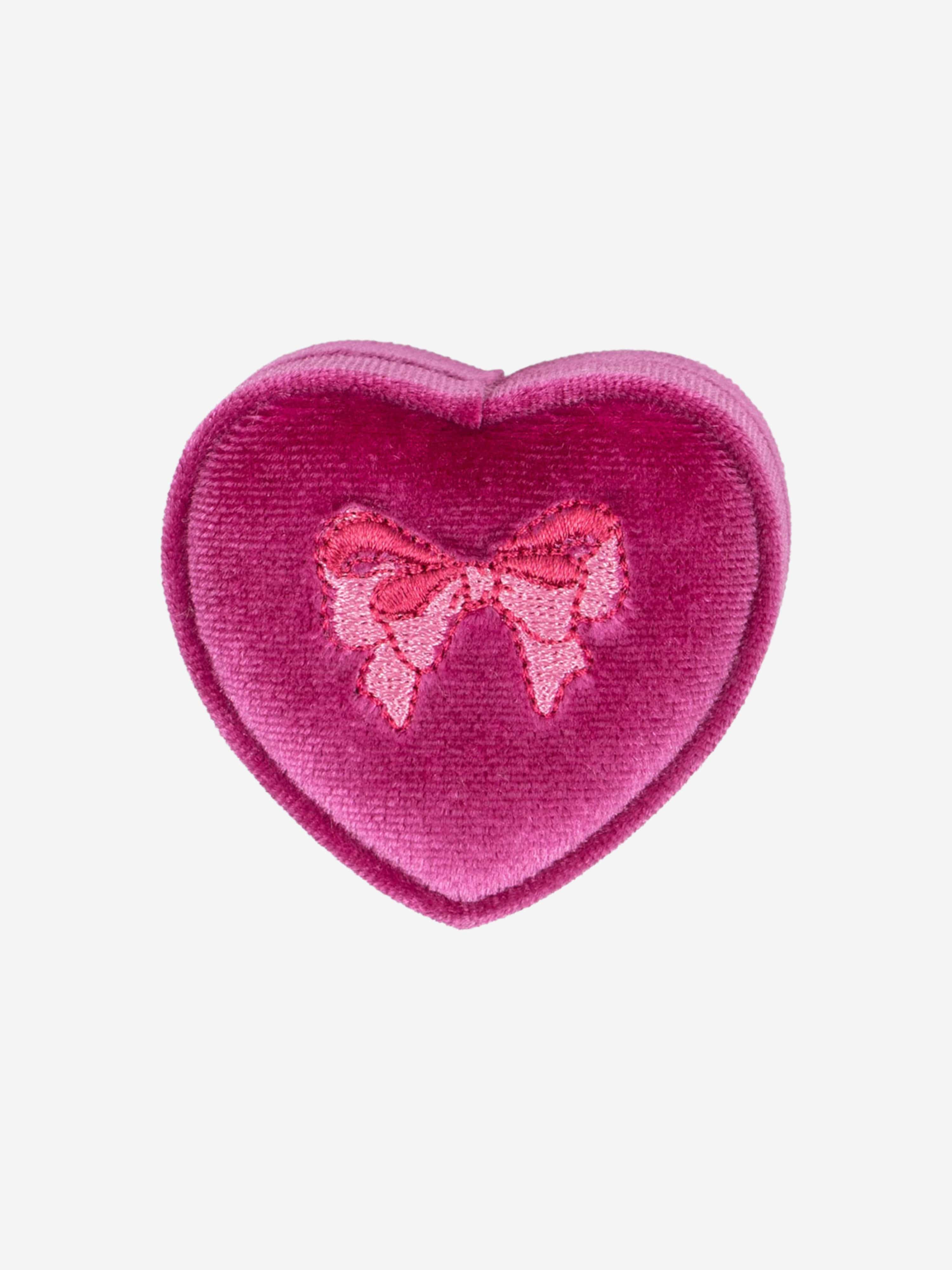 Konges Sløjd Girls Velvet Jewellery Box with Necklace in Pink (6cm)