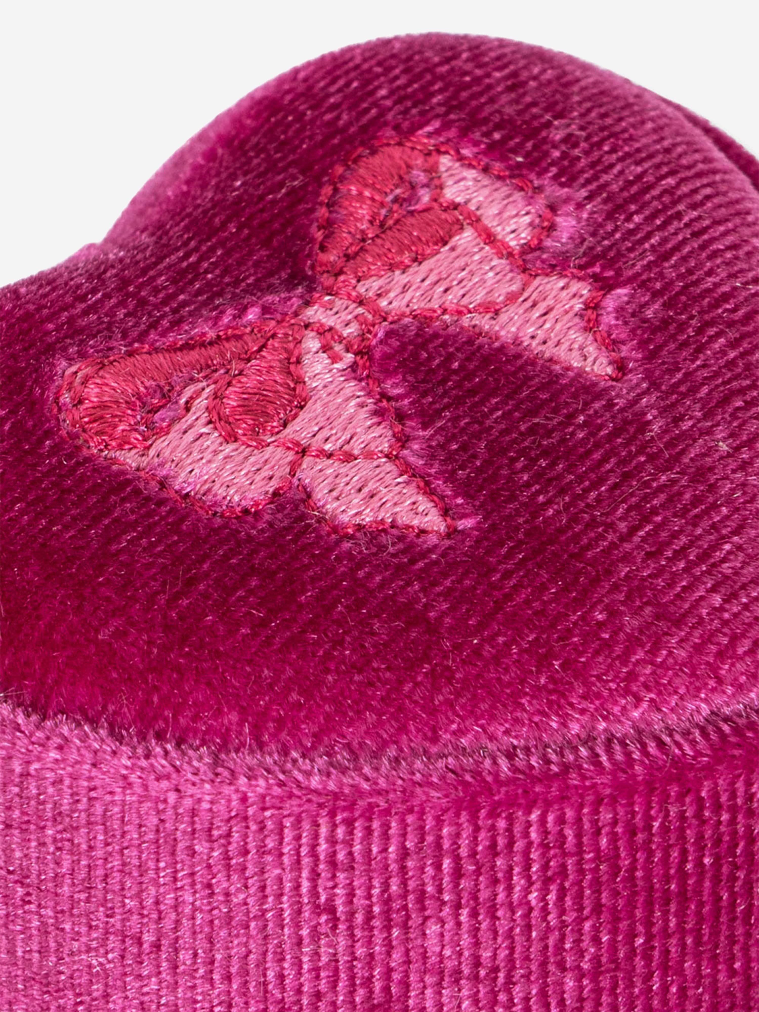 Konges Sløjd Girls Velvet Jewellery Box with Necklace in Pink (6cm)