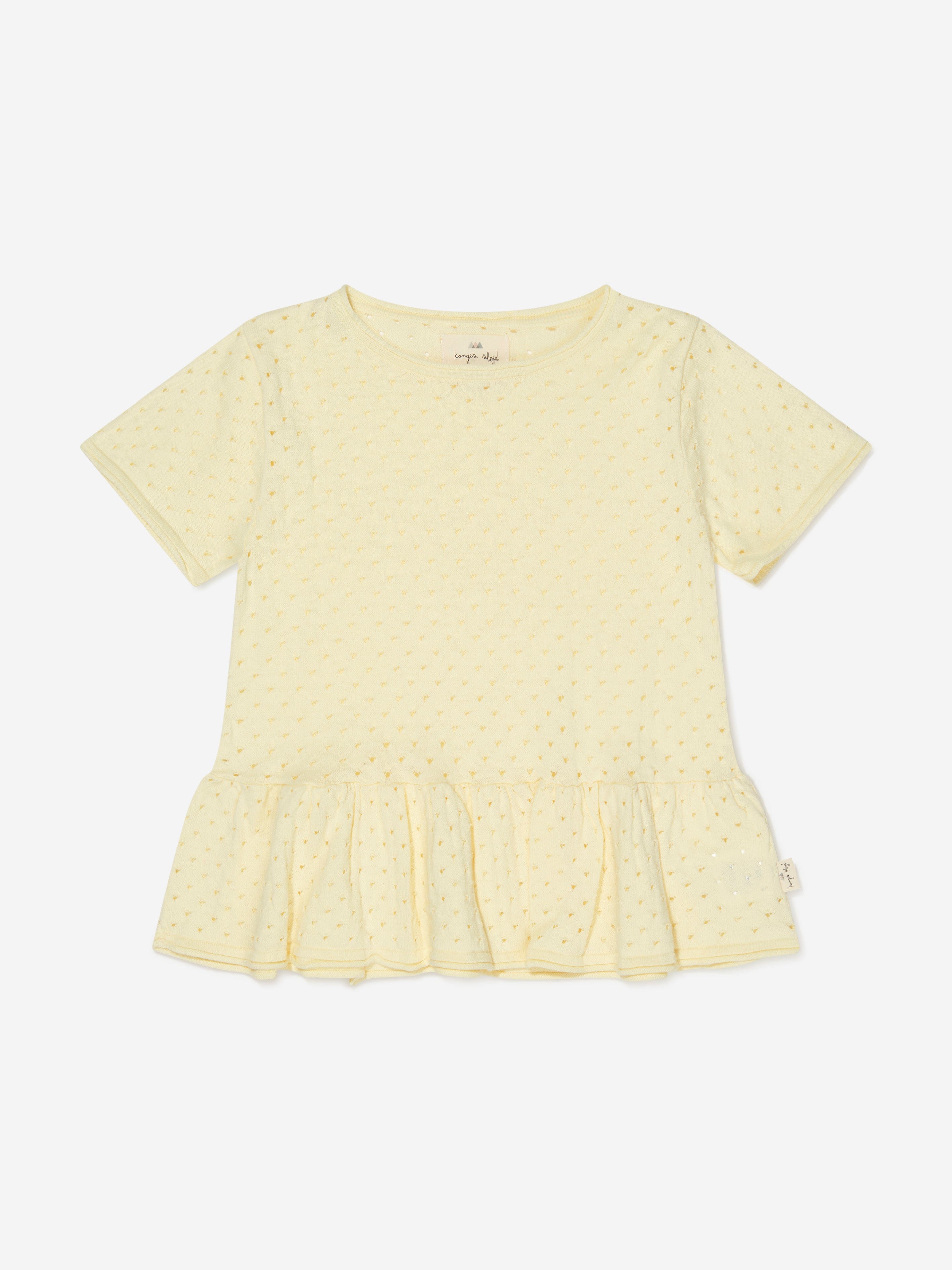 Konges Slojd Girls Organic Cotton Frilly T-Shirt