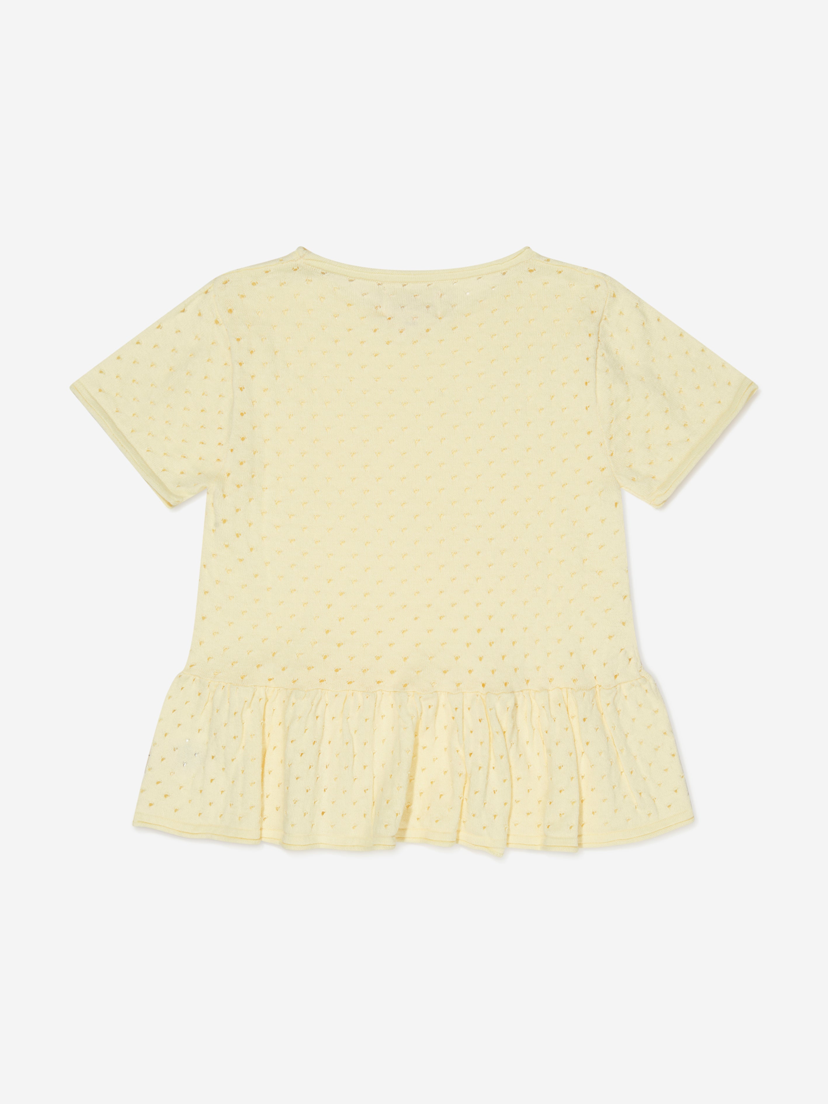 Konges Slojd Girls Organic Cotton Frilly T-Shirt