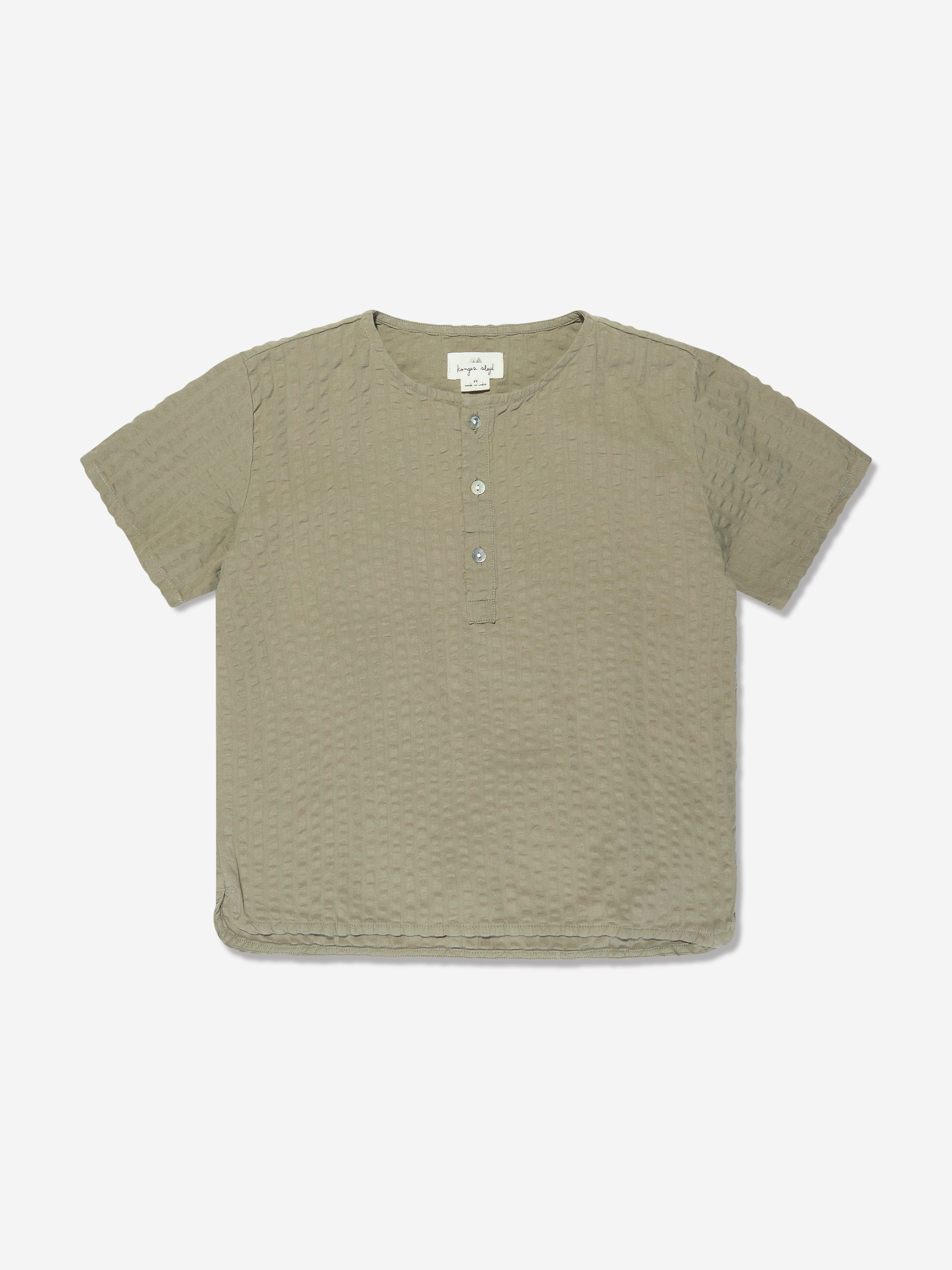 Konges Slojd Kids Organic Cotton Ace Shirt in Green