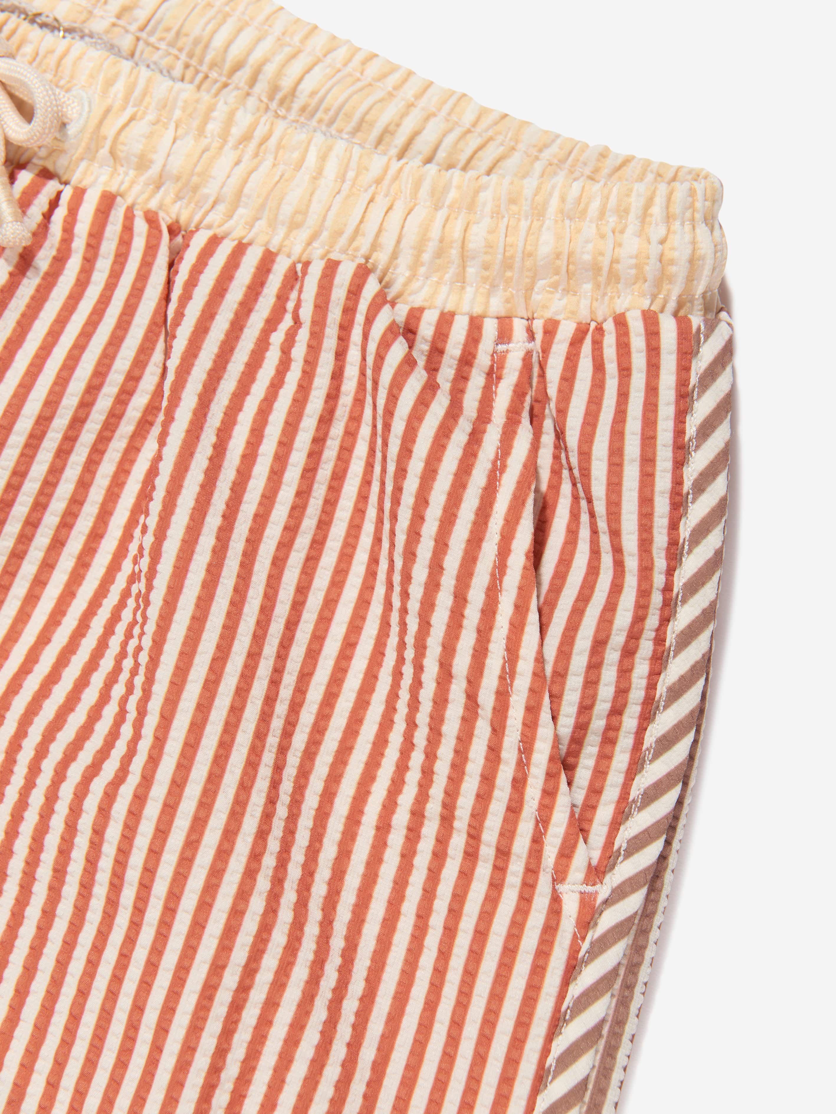 Konges Slojd Girls Seer Striped Asnou Swim Shorts in Blue