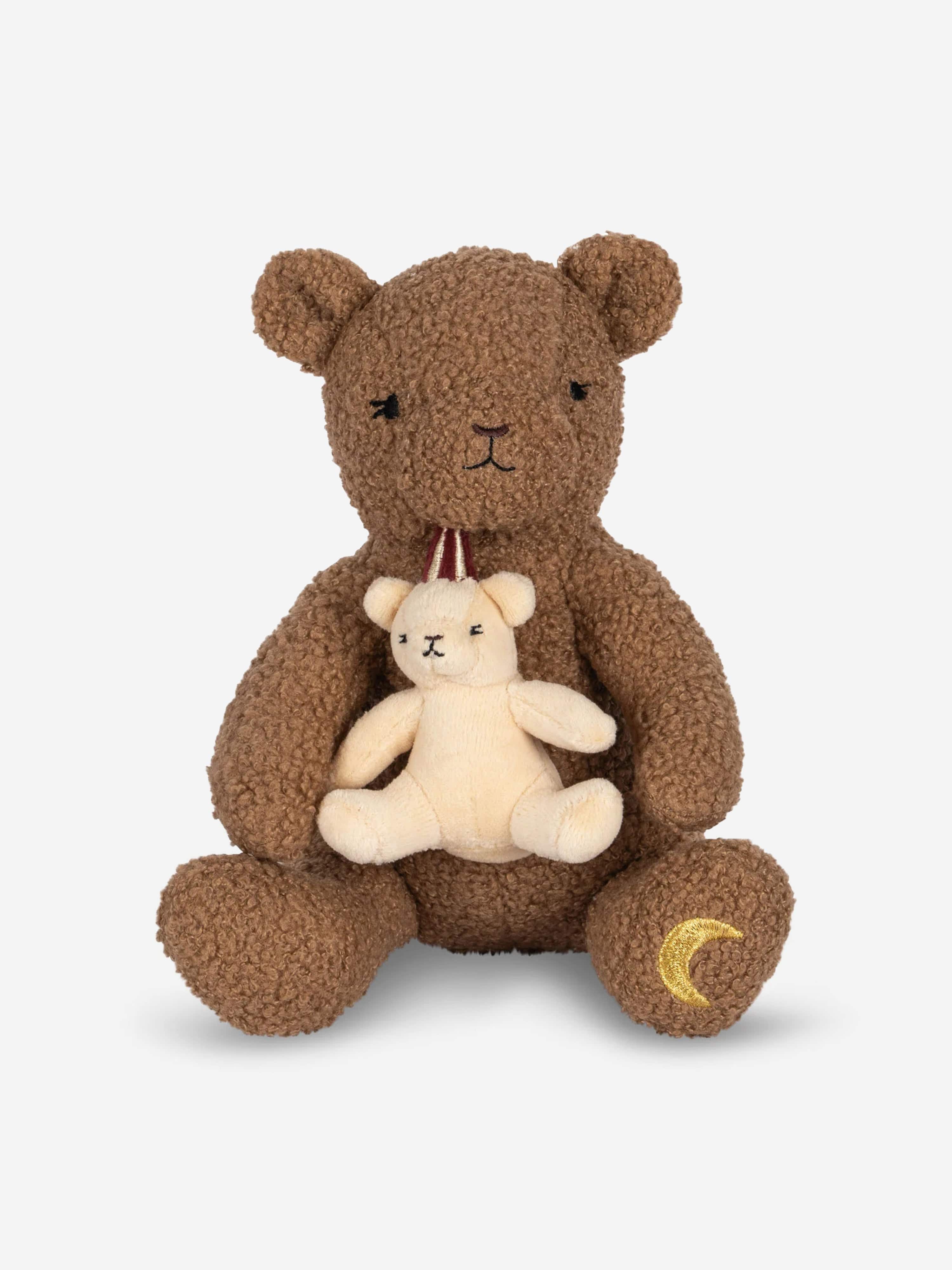 Konges Sløjd Baby Activity Music Teddy Bear in Brown (24cm)