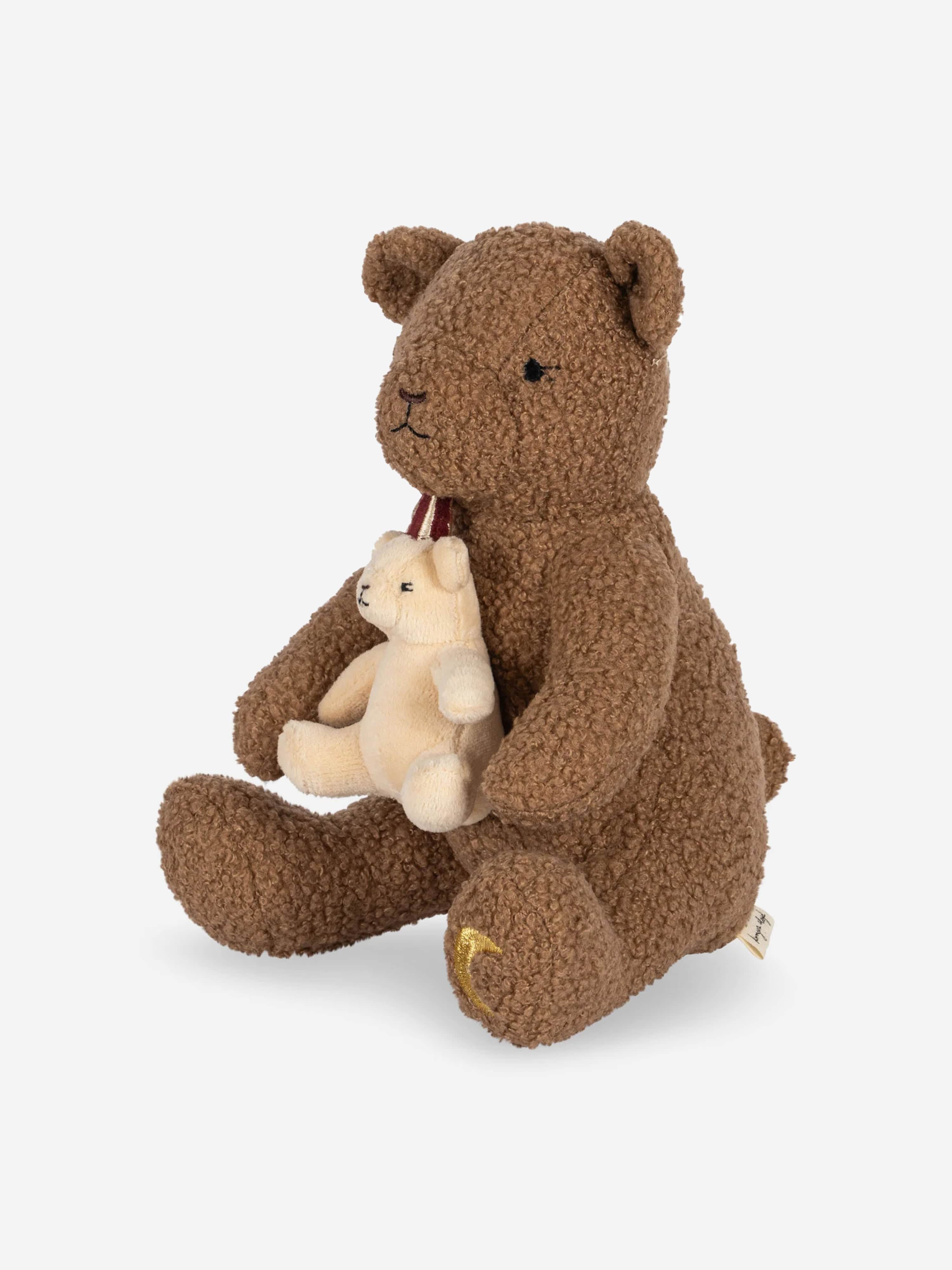 Konges Sløjd Baby Activity Music Teddy Bear in Brown (24cm)