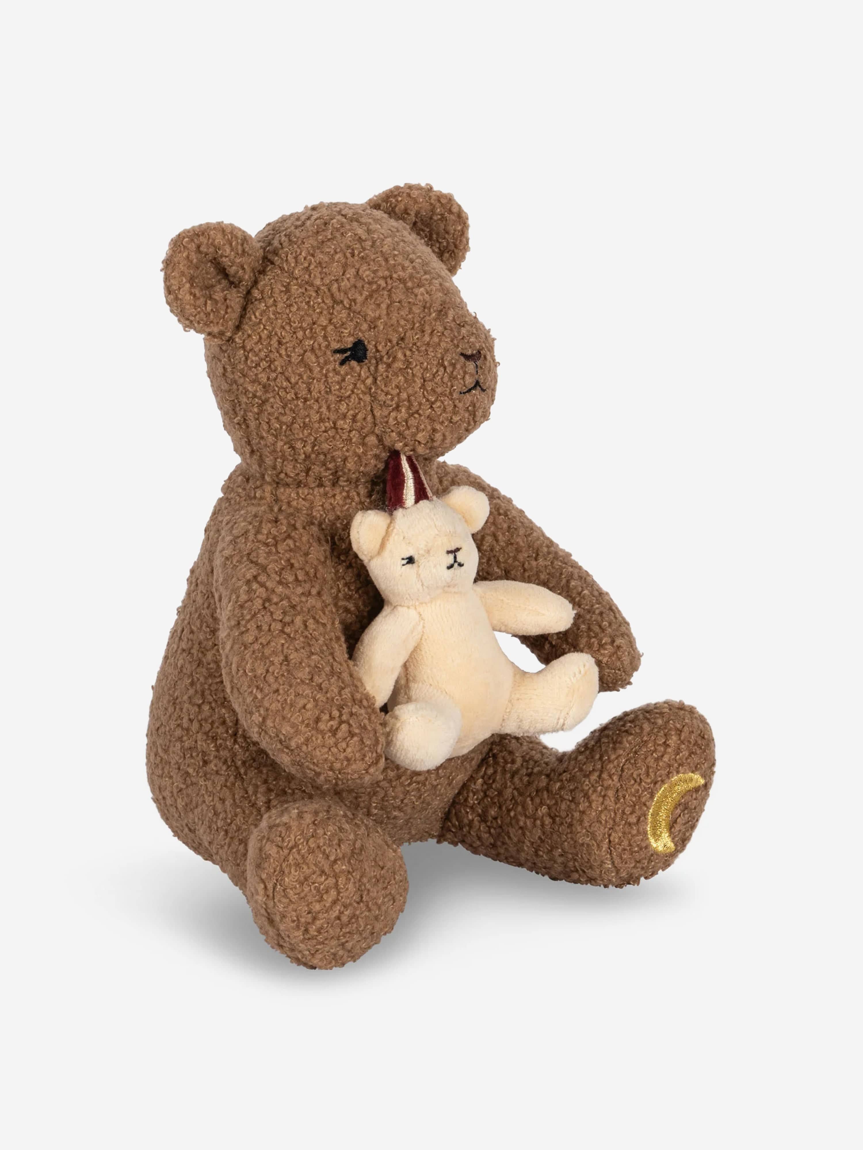 Konges Sløjd Baby Activity Music Teddy Bear in Brown (24cm)