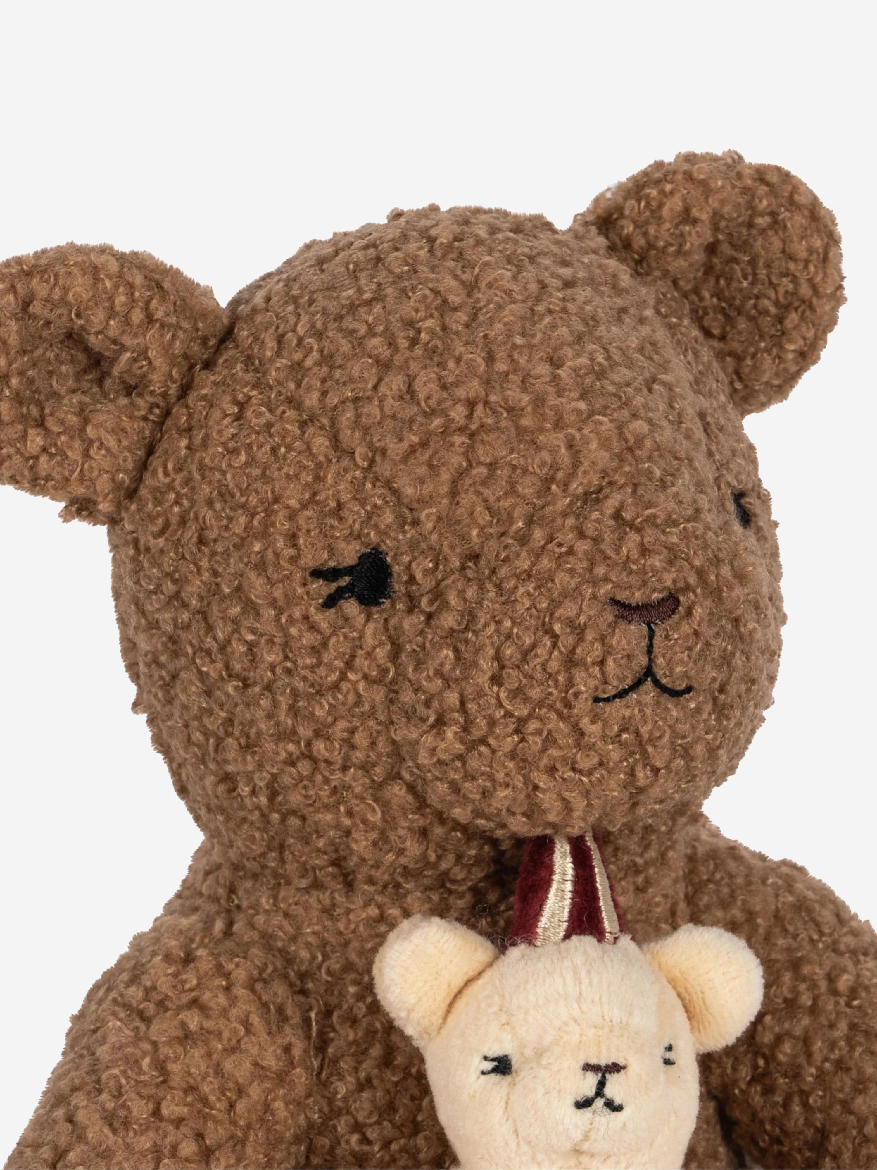 Konges Sløjd Baby Activity Music Teddy Bear in Brown (24cm)