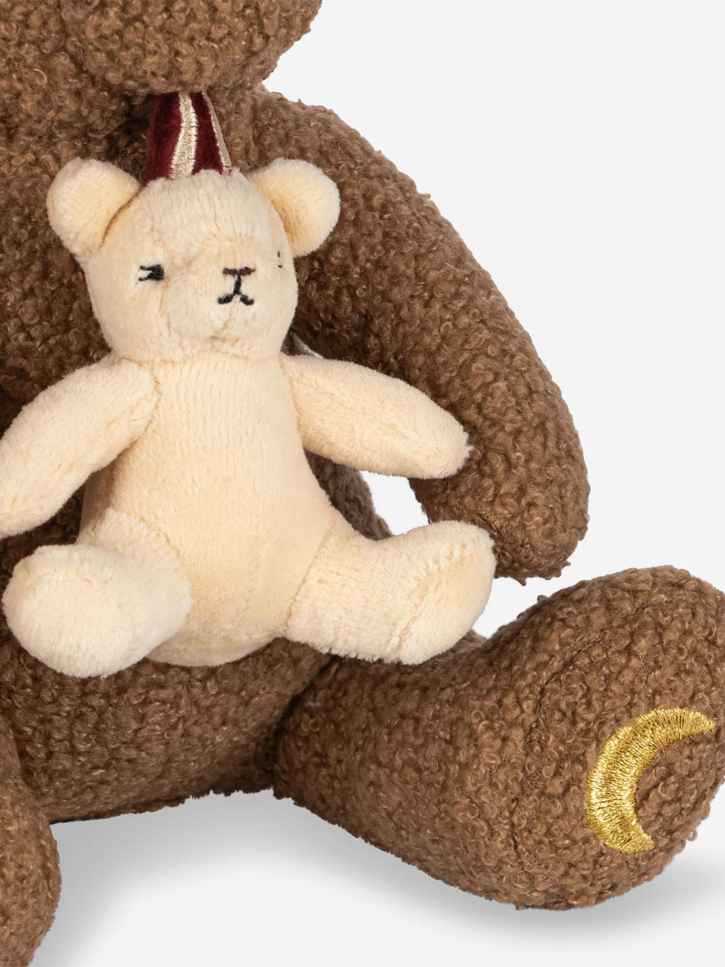 Konges Sløjd Baby Activity Music Teddy Bear in Brown (24cm)