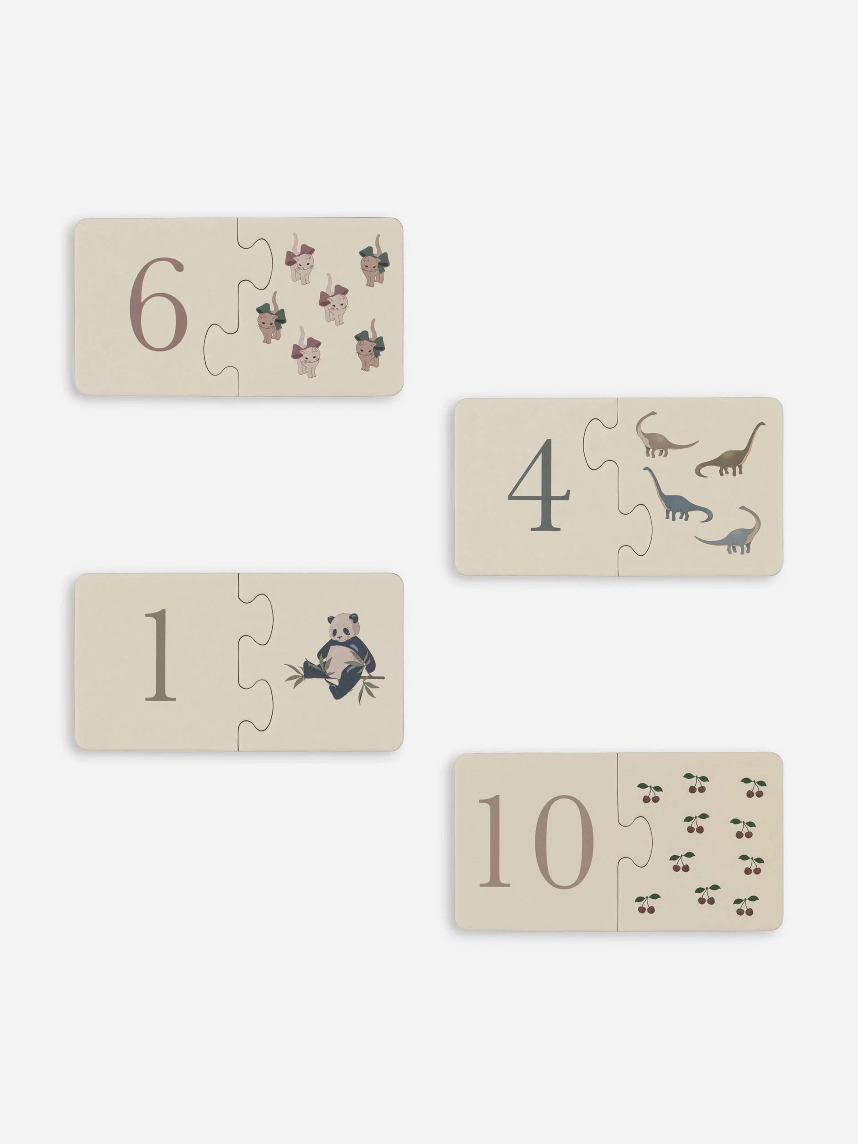 Konges Sløjd Kids Cardboard Numbers Puzzle in Multicolour