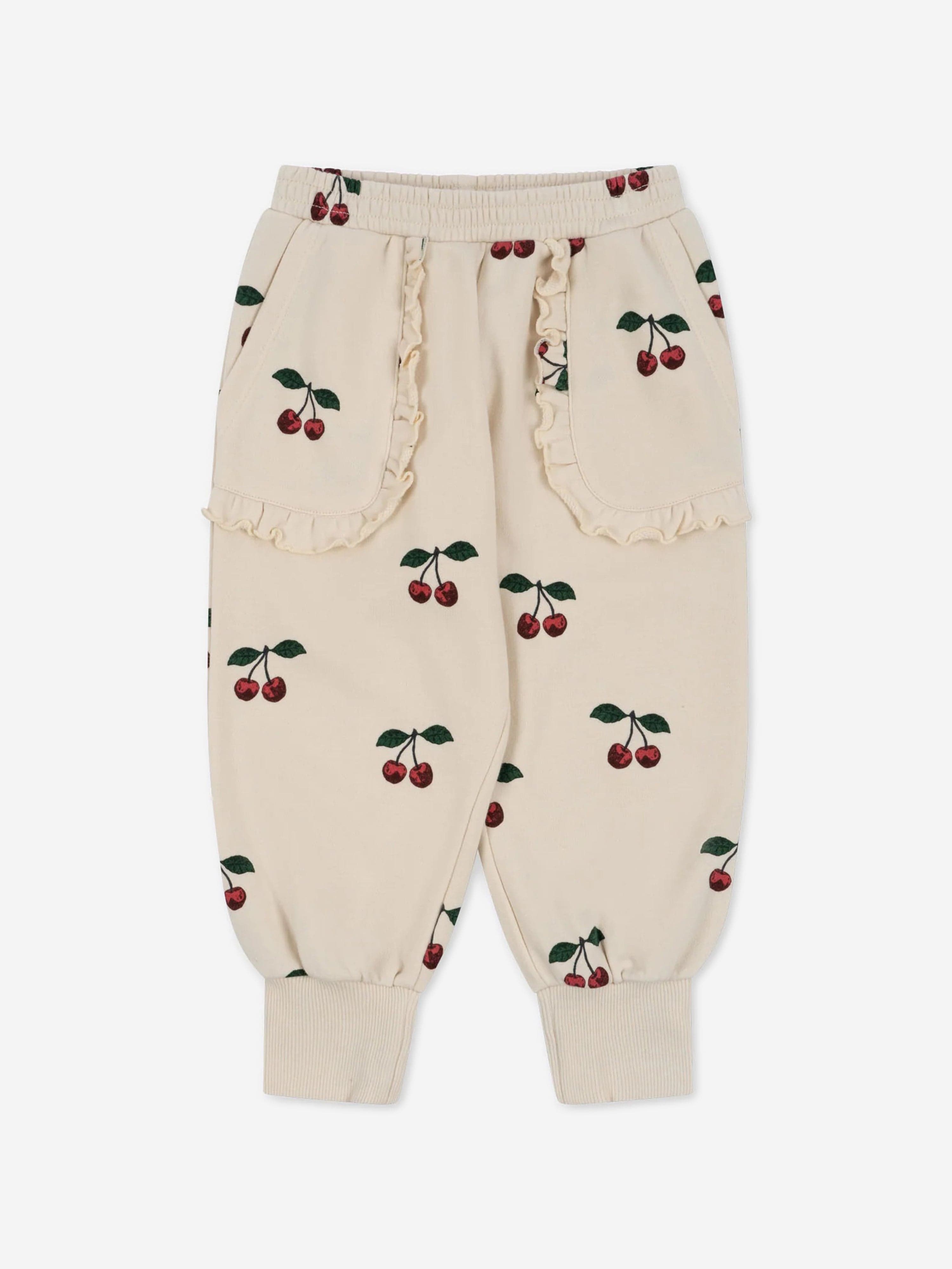 Konges Sløjd Girls Lou Frill Cherry Joggers in Multicolour